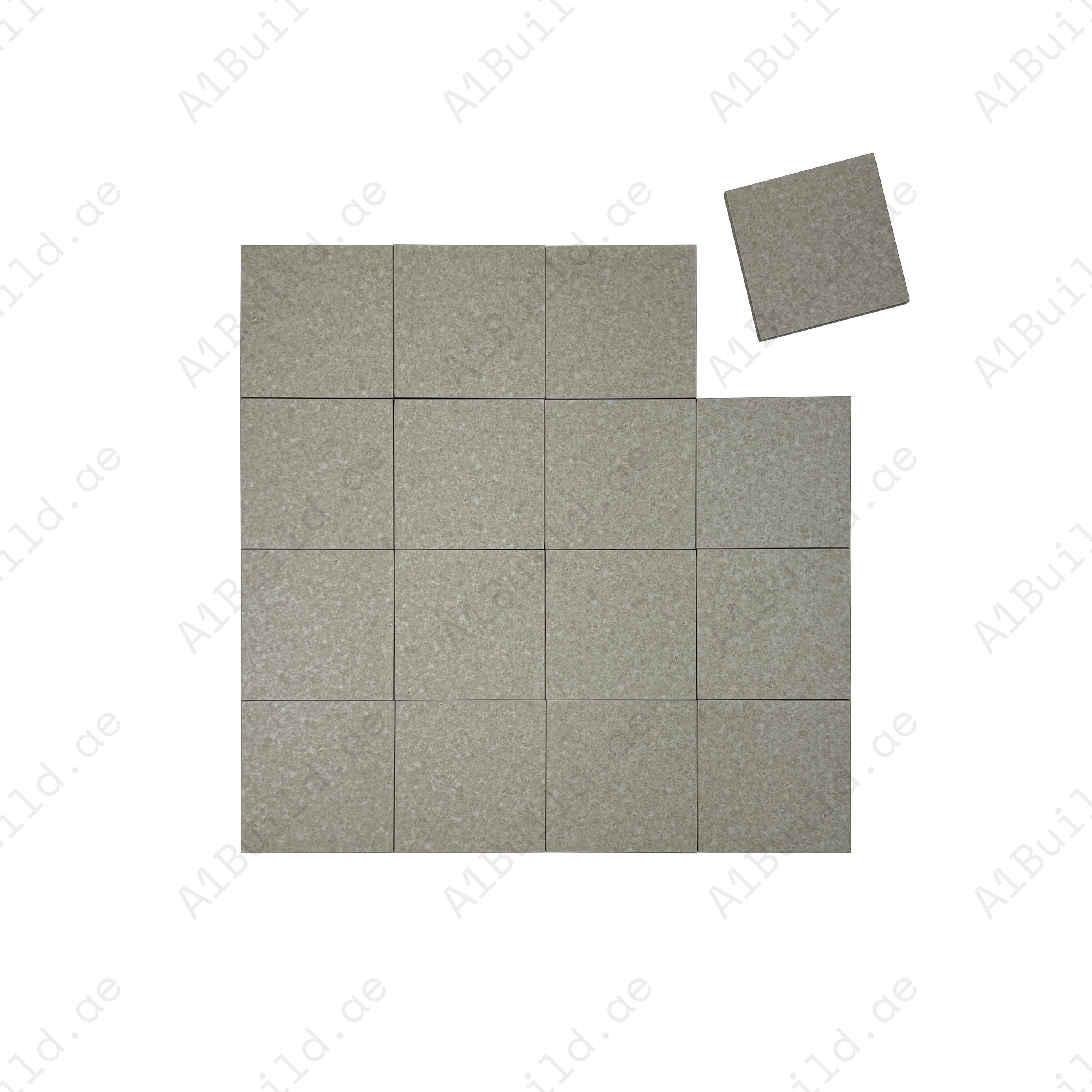 Sukabumi Light Beige Matt Porcelain Tile 150x150mm. Durable, slip-resistant, UV & corrosion resistant, eco-friendly, perfect for pools, spas & water features.