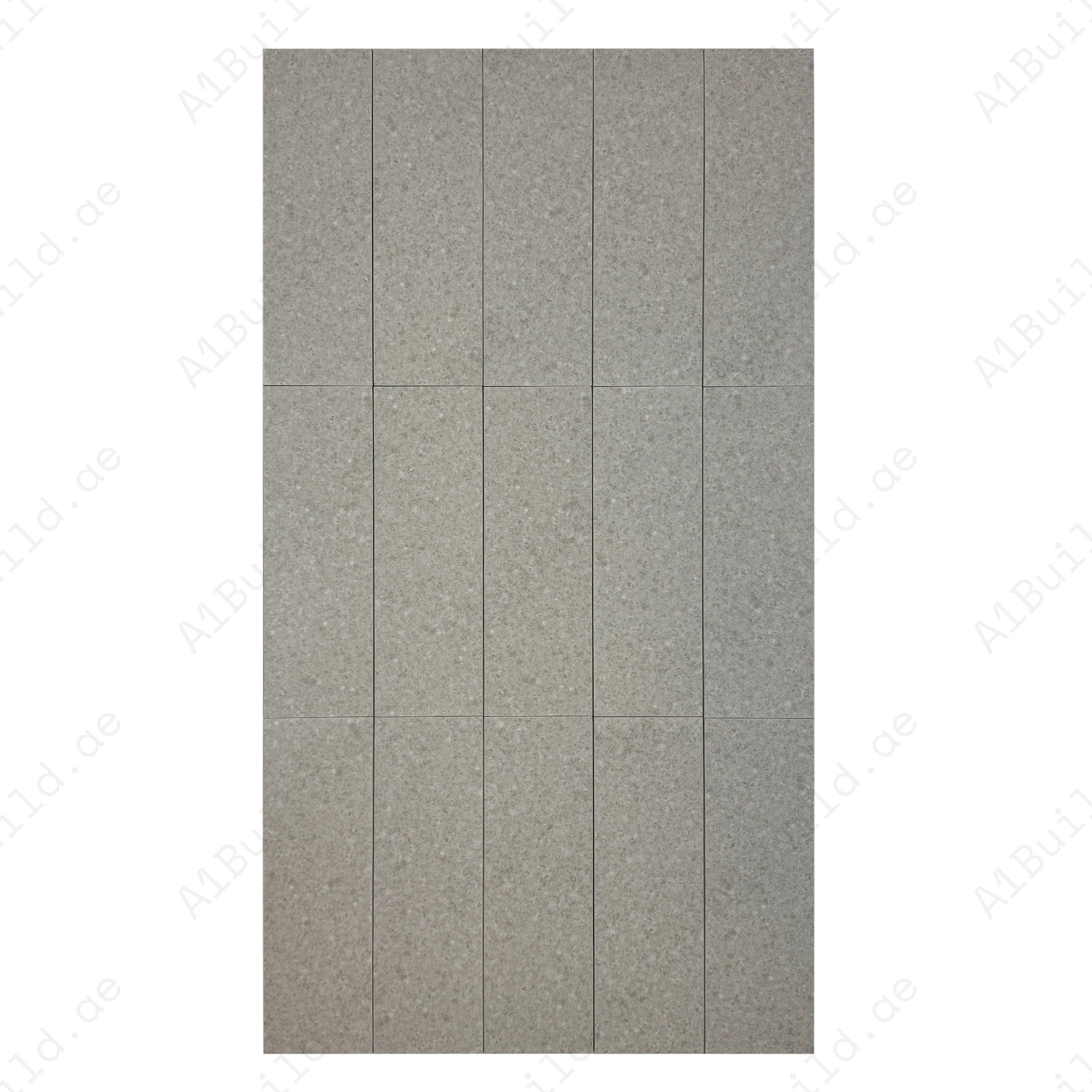 Sukabumi Light Grey Matt Porcelain Tile 100x300mm. Durable, slip-resistant, UV & corrosion resistant, eco-friendly, ideal for pools, spas & water features.