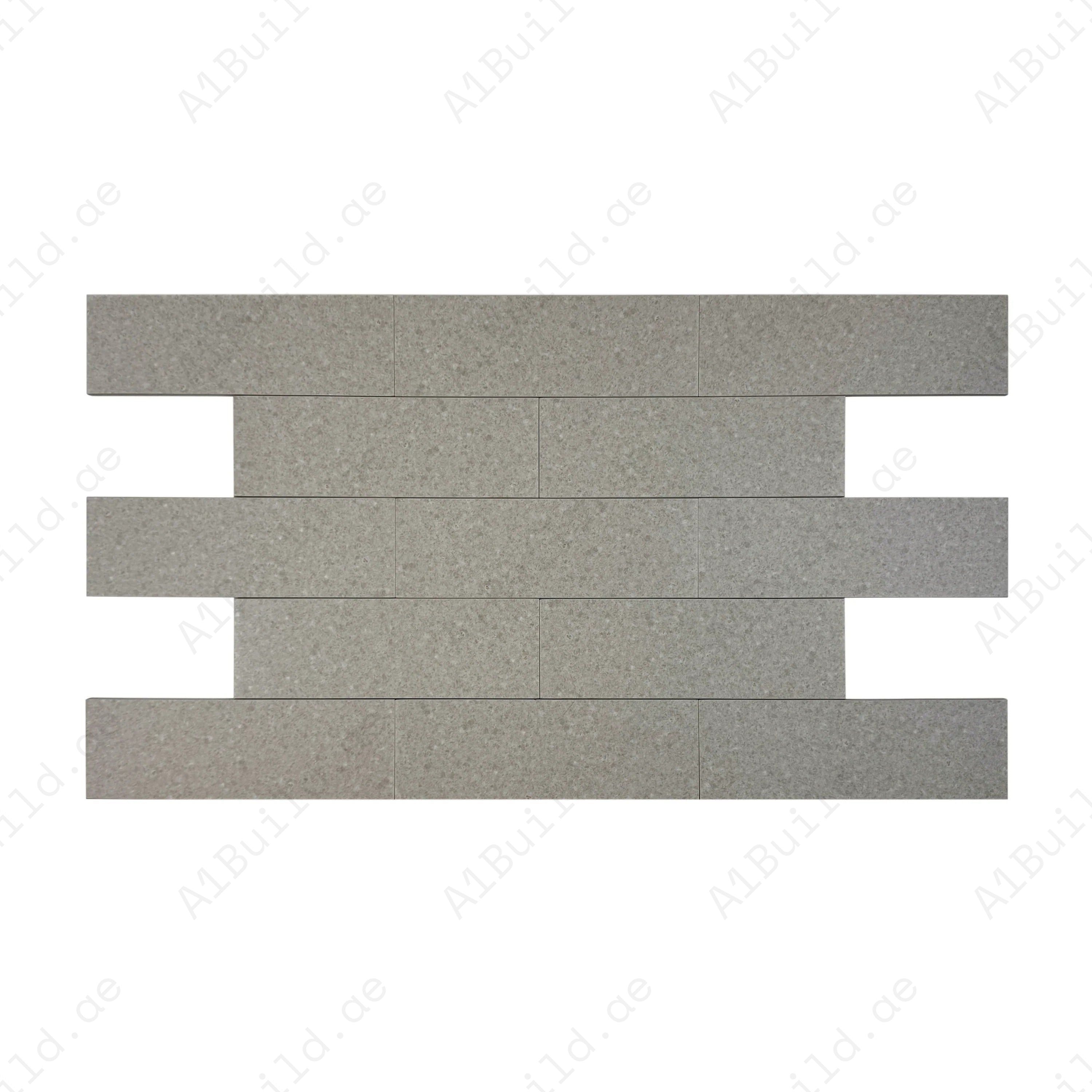 Sukabumi Light Grey Matt Porcelain Tile 100x300mm. Durable, slip-resistant, UV & corrosion resistant, eco-friendly, ideal for pools, spas & water features.