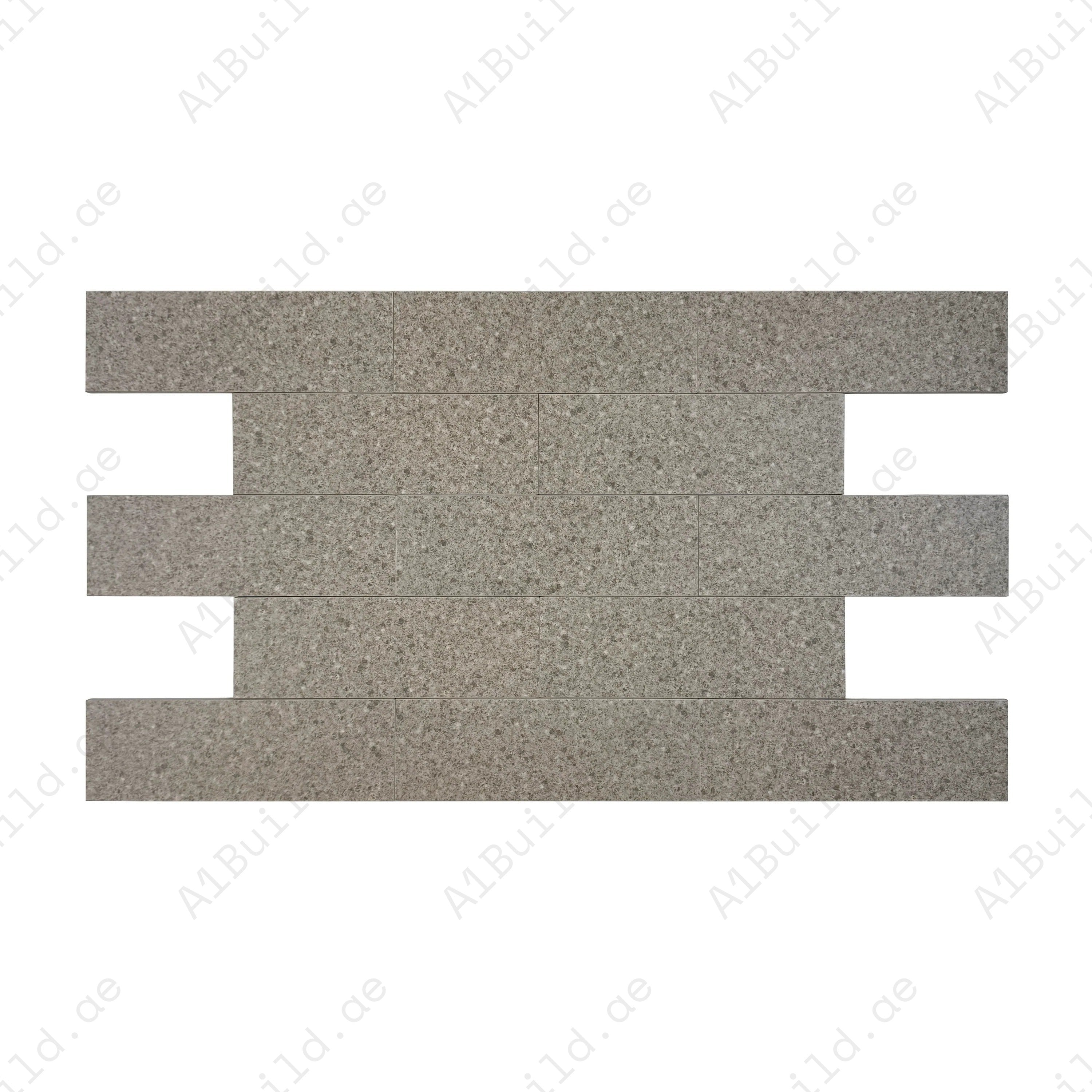 Sukabumi Medium Grey Matt Porcelain Tile 100x300mm. Premium quality, slip-resistant, UV durable, eco-friendly, perfect for pools, spas & water features in Dubai.
