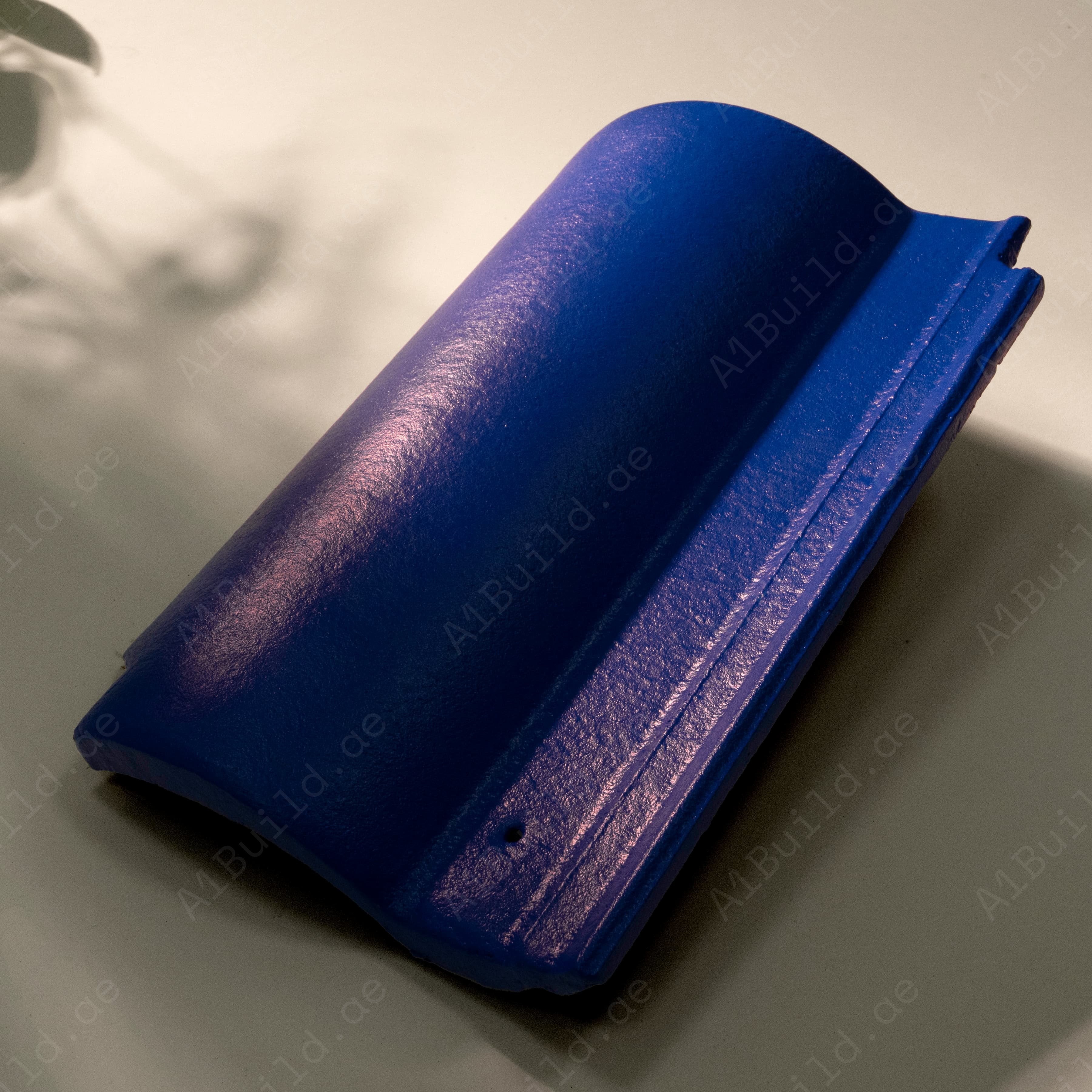 Concrete Roof Tile | S-Wave Profile | Cool Blue Glossy Finish | Bold Weather-Resistant Roofing for UAE