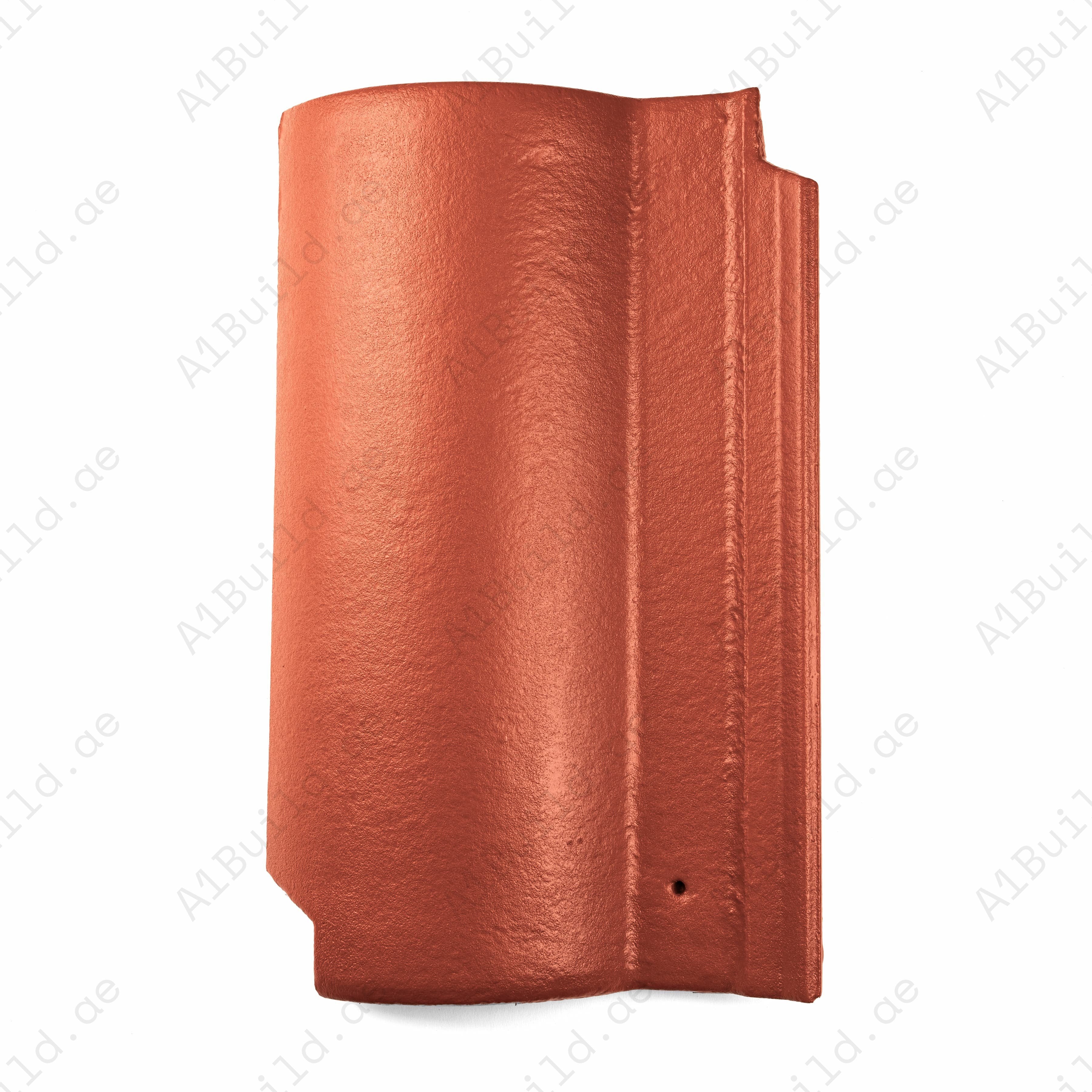Premium Red Glossy Ceramic Roof Tile – Durable Clay Roof Tiles for UAE Climate