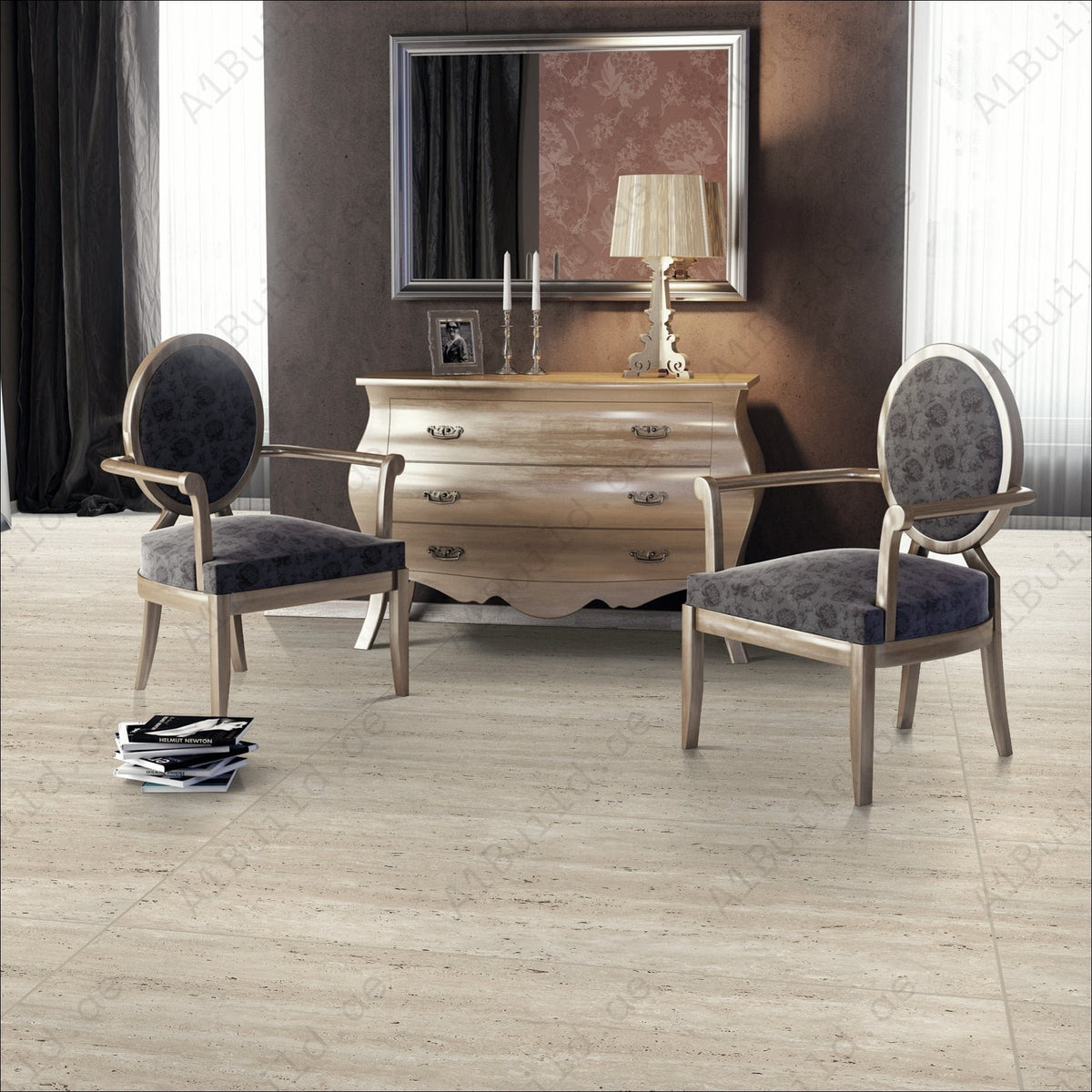 Tavetti Beige (60X120cm 09mm Random Carving Matt Finish Porcelain Indoor Floor & Wall Tiles)