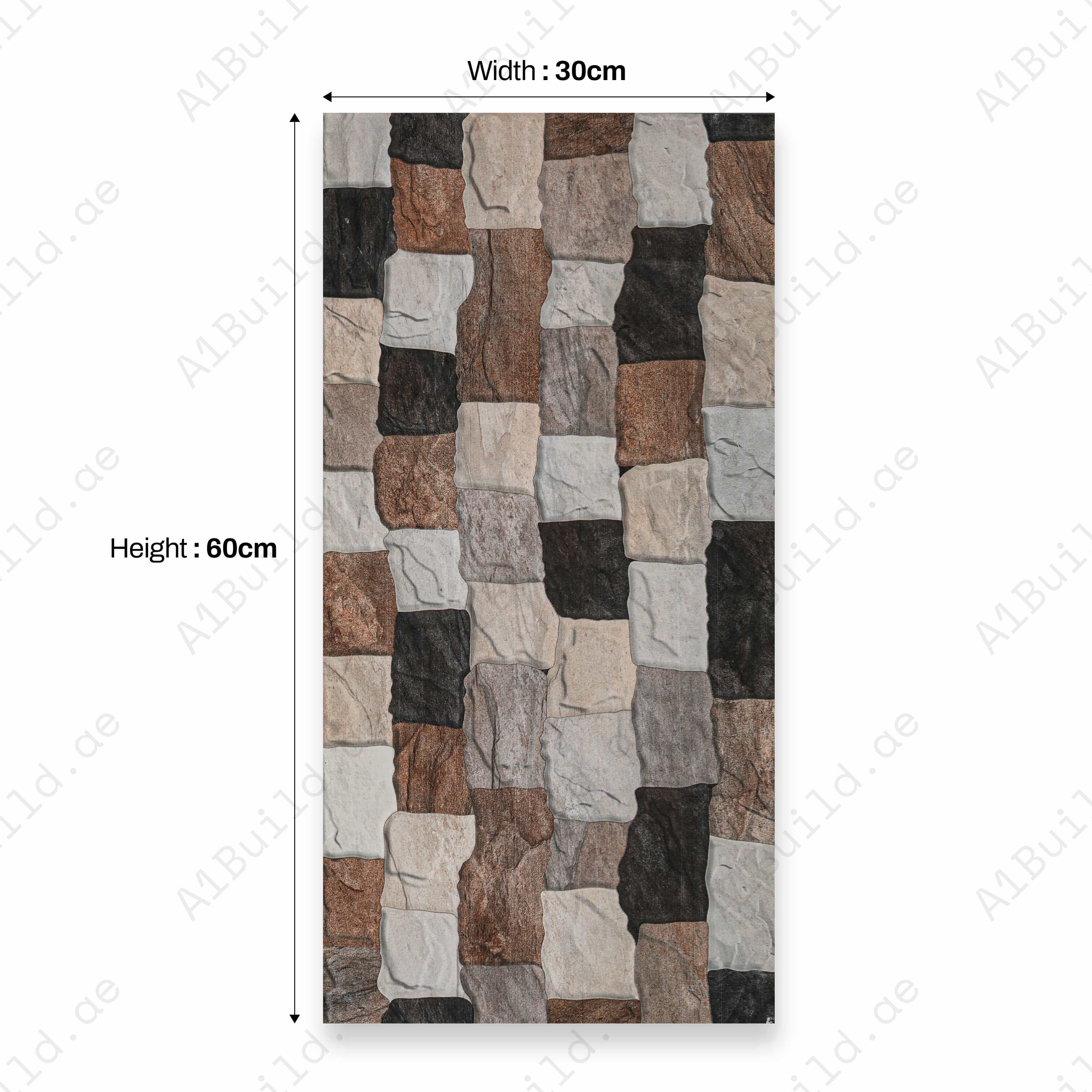Terra Rock 13010 A 113 30X60CM 09MM CERAMIC INDOOR OUTDOOR WALLS TILE