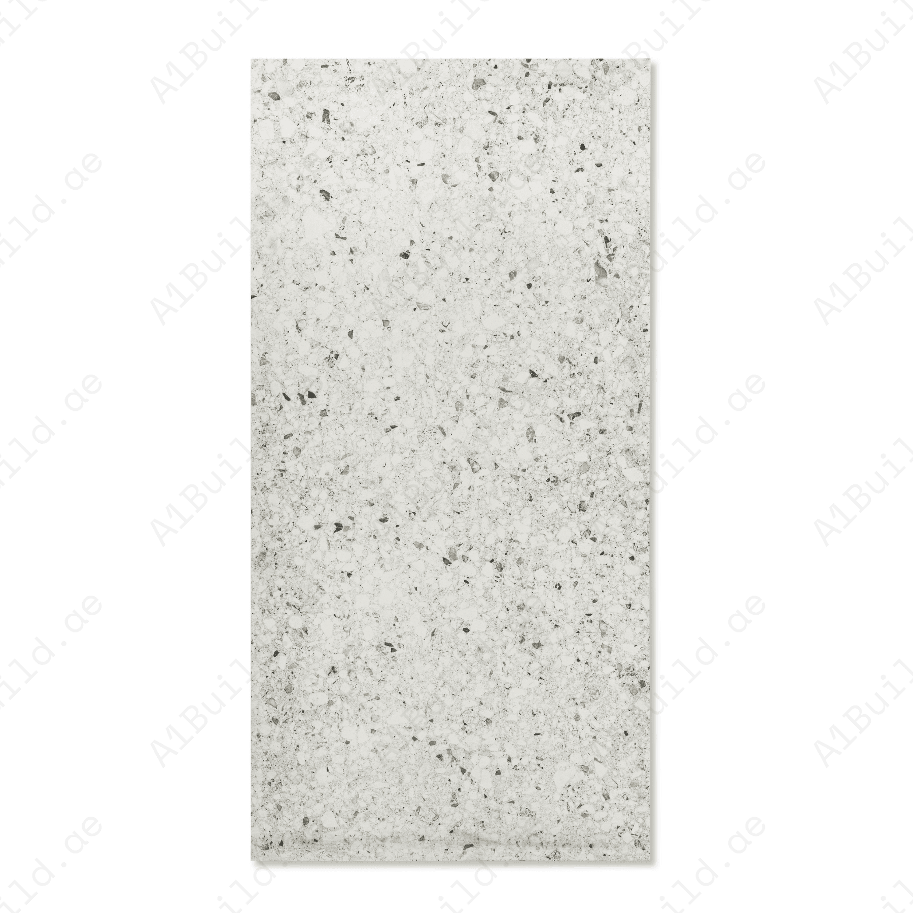 Terrazo Bianco porcelain tile 60x120cm 20mm thickness, terrazzo look design, durable porcelain tile for indoor and outdoor floors.