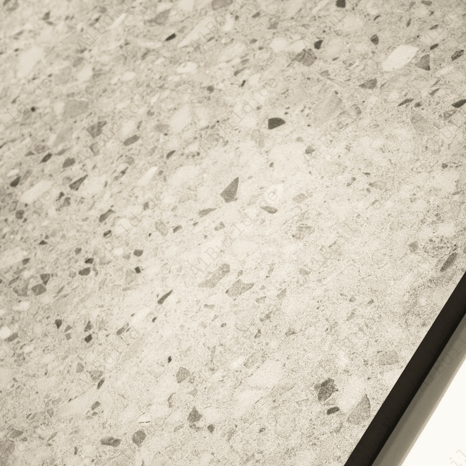 Terrazo Crema porcelain tile 60x120cm 20mm thickness, terrazzo look design, durable porcelain tile for indoor and outdoor floors.