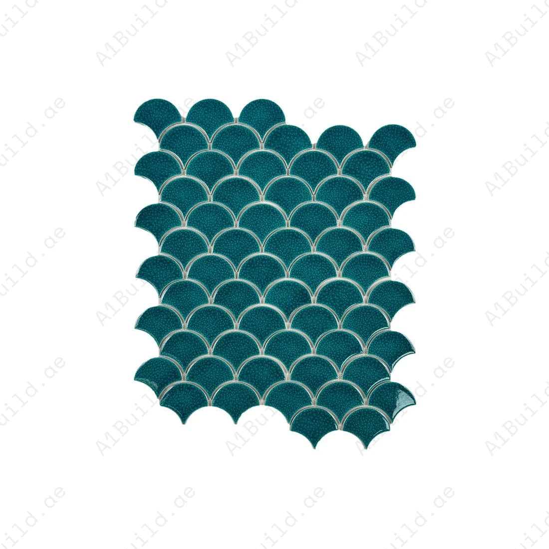 The Verona Grace Blue Fan Shape Porcelain Mosaic blends modern style with durability. Perfect for kitchens, bathrooms, and accent walls with easy installation.