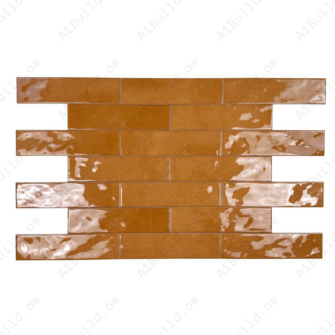 Tonal Symphony Orange Glossy Ceramic Artisanal Tile – premium, durable, and stylish tile ideal for walls, kitchens, bathrooms, and commercial interiors.