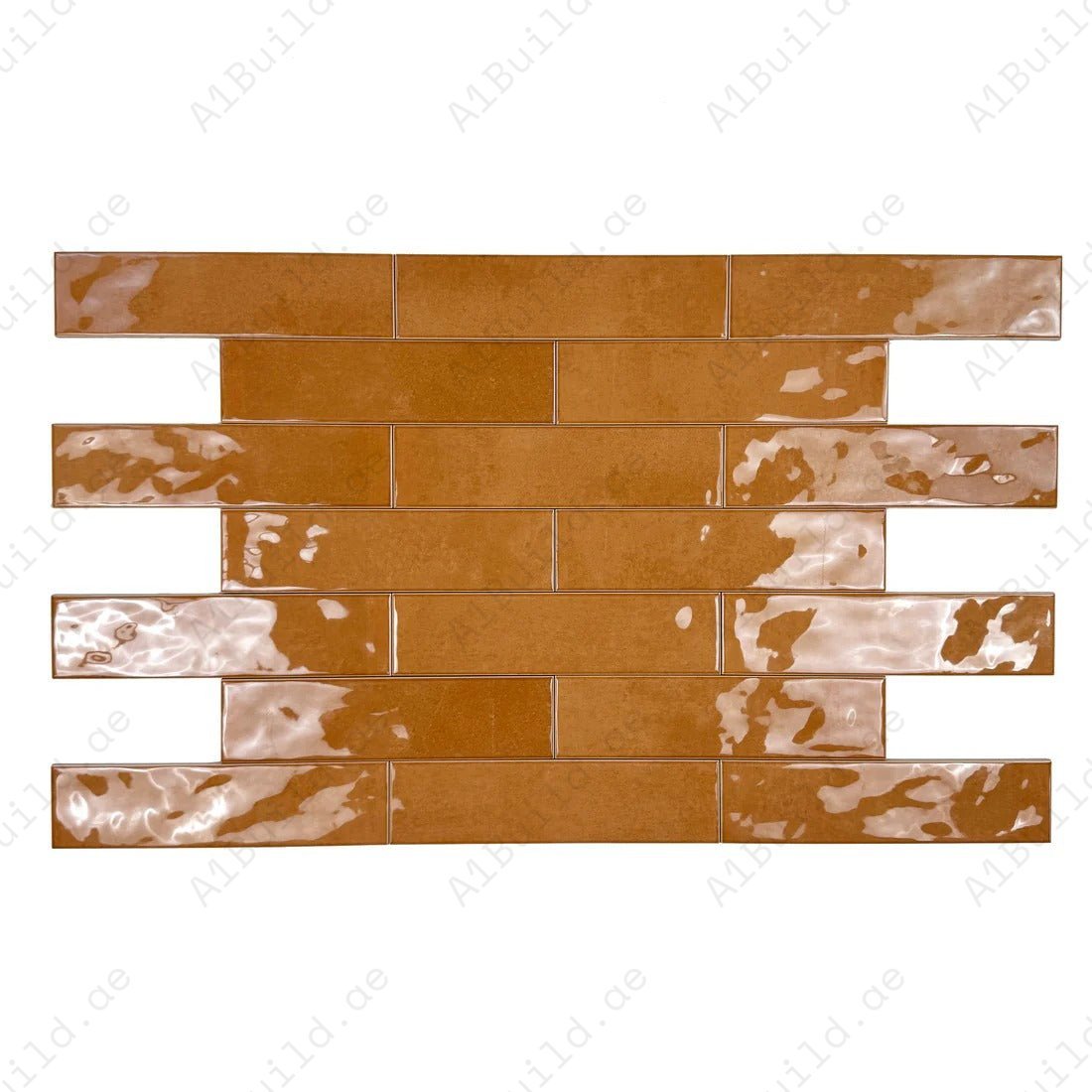 Tonal Symphony Orange Glossy Ceramic Artisanal Tile – premium, durable, and stylish tile ideal for walls, kitchens, bathrooms, and commercial interiors.
