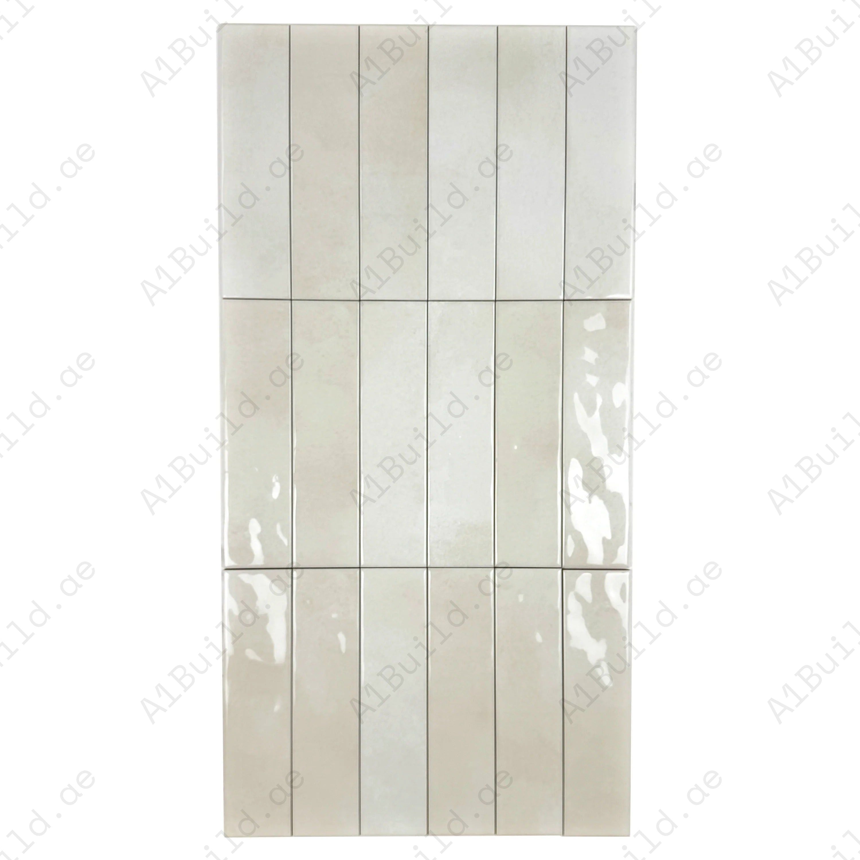 Tonal Symphony Smoke White Glossy Ceramic Tile – premium artisanal design, durable finish, and modern style for walls, kitchens, bathrooms, and interiors.