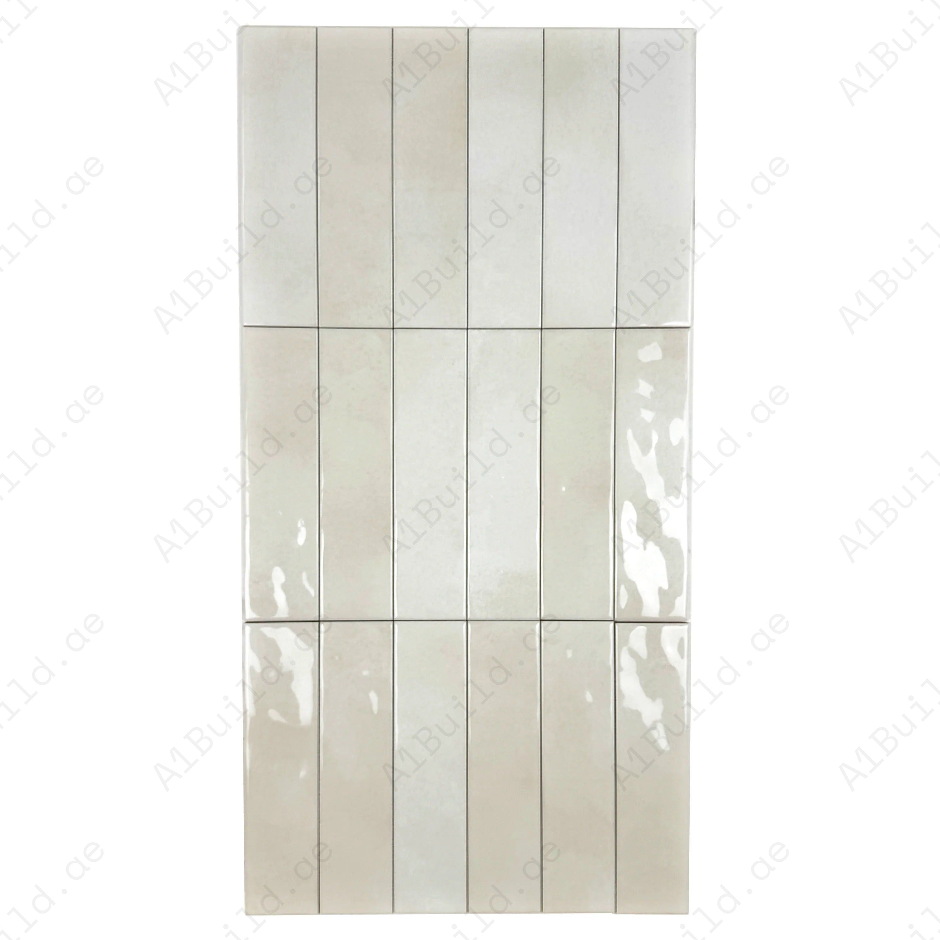 Tonal Symphony Smoke White Glossy Ceramic Tile – premium artisanal design, durable finish, and modern style for walls, kitchens, bathrooms, and interiors.
