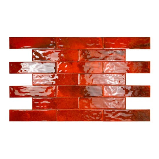 Transform interiors with Lustre Vintage Maroon Red glossy ceramic tile. Durable, waterproof, scratch-resistant & perfect for walls, backsplashes & floors.