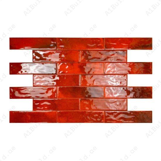 Transform interiors with Lustre Vintage Maroon Red glossy ceramic tile. Durable, waterproof, scratch-resistant & perfect for walls, backsplashes & floors.
