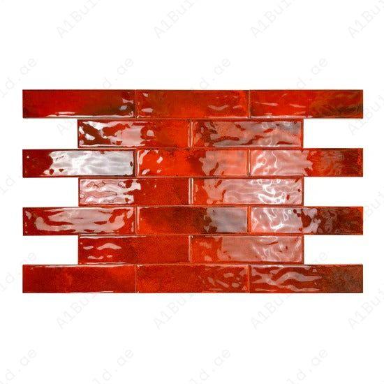 Transform interiors with Lustre Vintage Maroon Red glossy ceramic tile. Durable, waterproof, scratch-resistant & perfect for walls, backsplashes & floors.