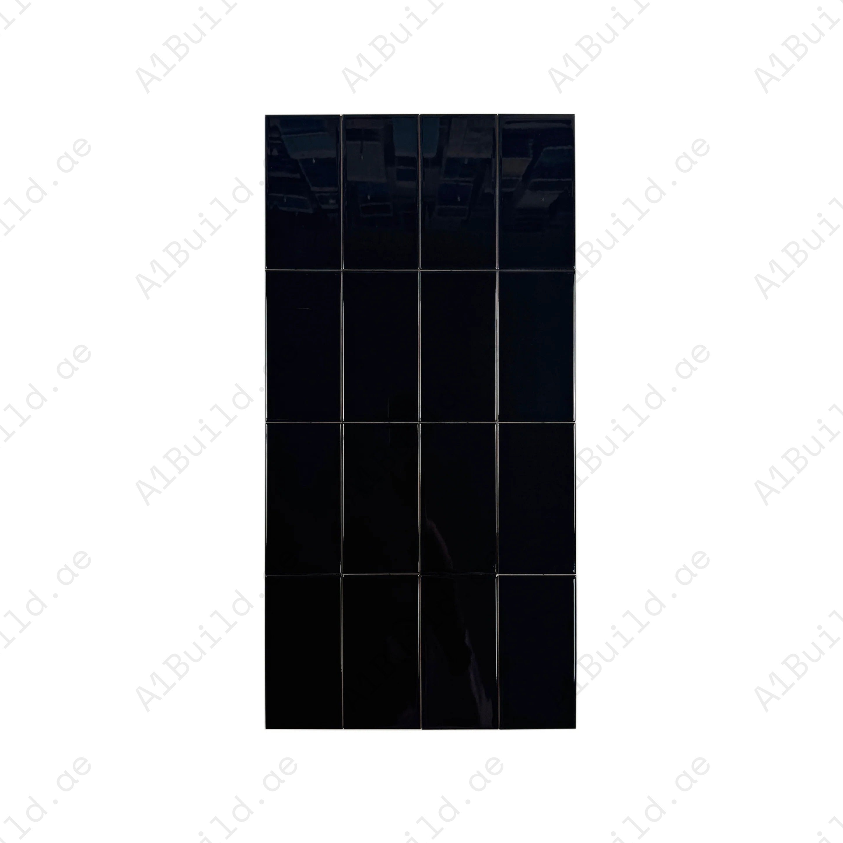 Transform interiors with the Urban Luxe Black Glossy Flat Ceramic Tile. Perfect for walls, kitchens, and bathrooms, combining durability with sleek style.