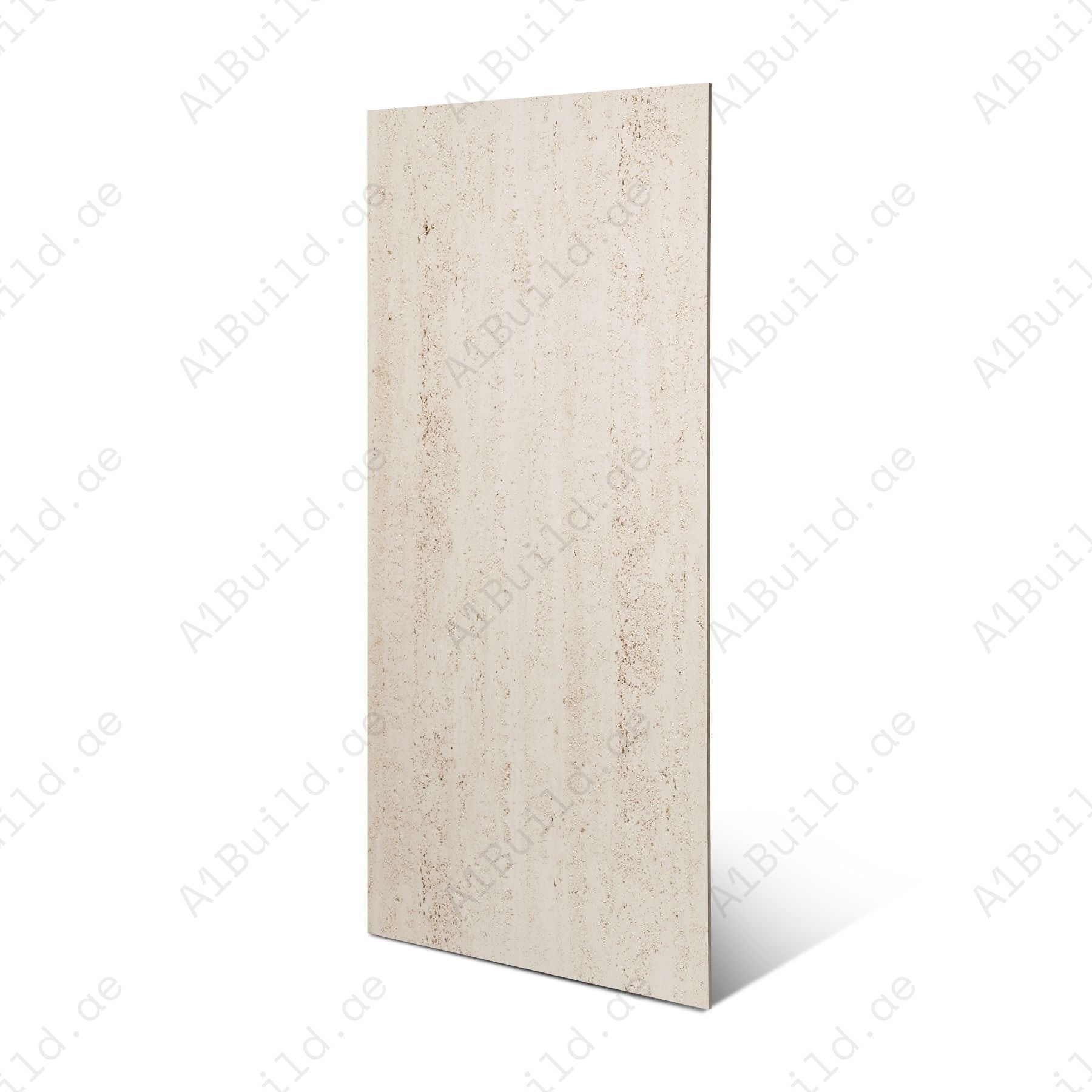 Travertino Beige matt porcelain tile 60x120cm with 9mm thickness features warm beige tones, travertine stone texture and natural matte finish.