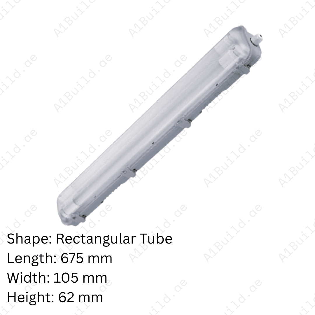 Shop Tri-Proof Housing for 2x60cm T8 Tubes with PS cover, HIPS body, and IP65 waterproof design. Built for durability with metal reflector and secure installation.