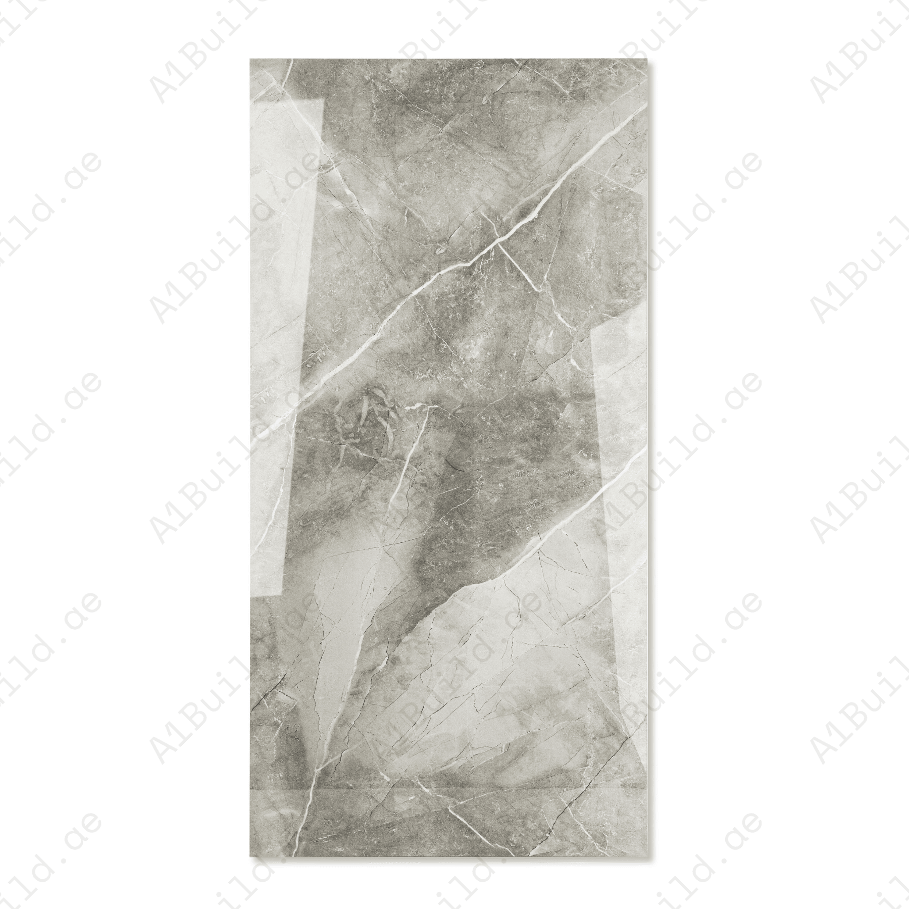Unica Grey porcelain tile 60x120cm 9mm thickness, marble look design, durable porcelain, ideal for floors and walls in modern interiors.