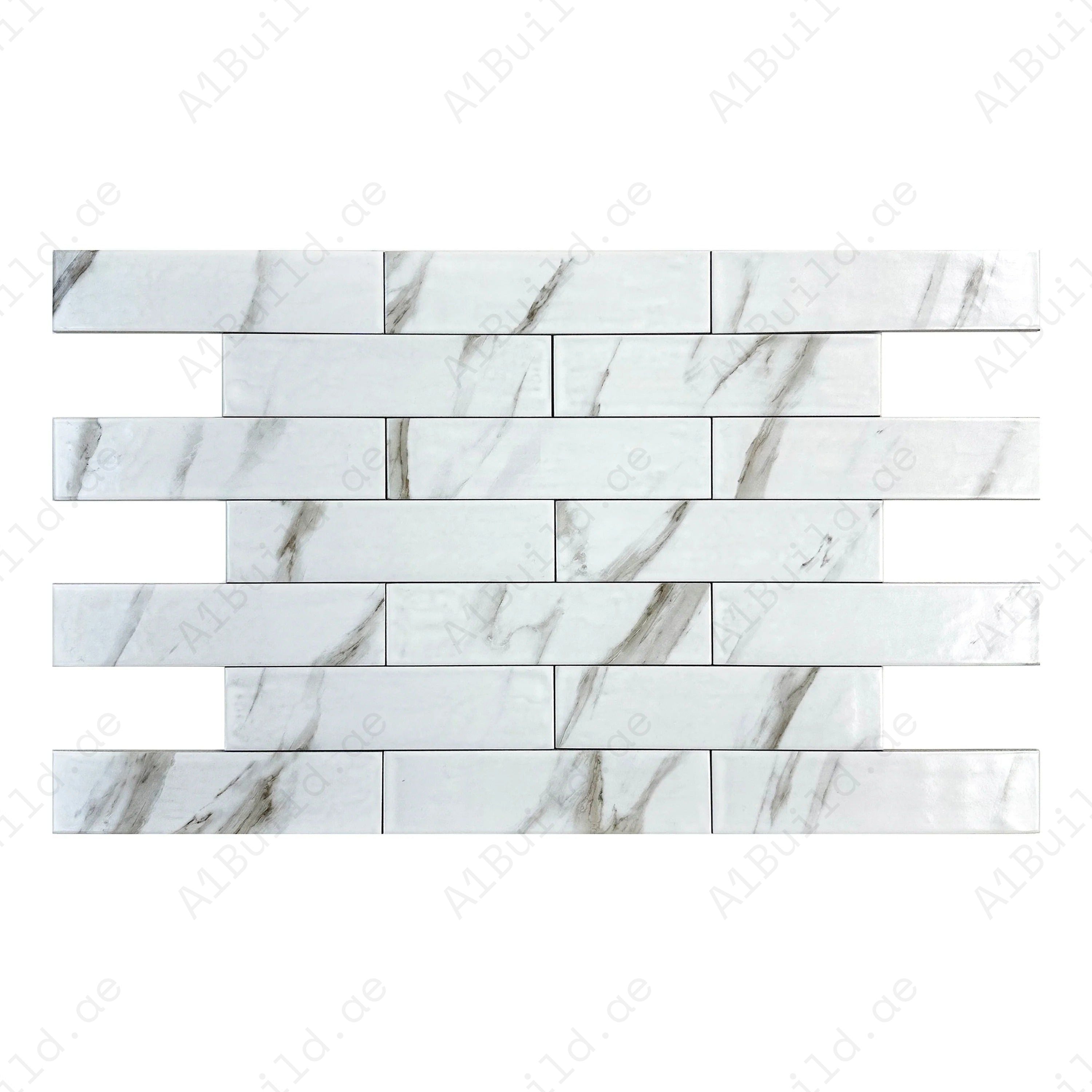 Upgrade interiors with Carrara White Semimatte Porcelain Artisanal Tile. Durable, waterproof, scratch resistant and stylish for walls, floors and backsplashes.