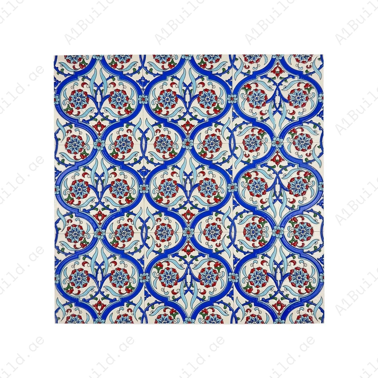 Upgrade interiors with Royal Souk Pattern 801 glossy ceramic tiles. Ideal for walls & floors, offering Moroccan charm, durability & elegant glossy appeal.