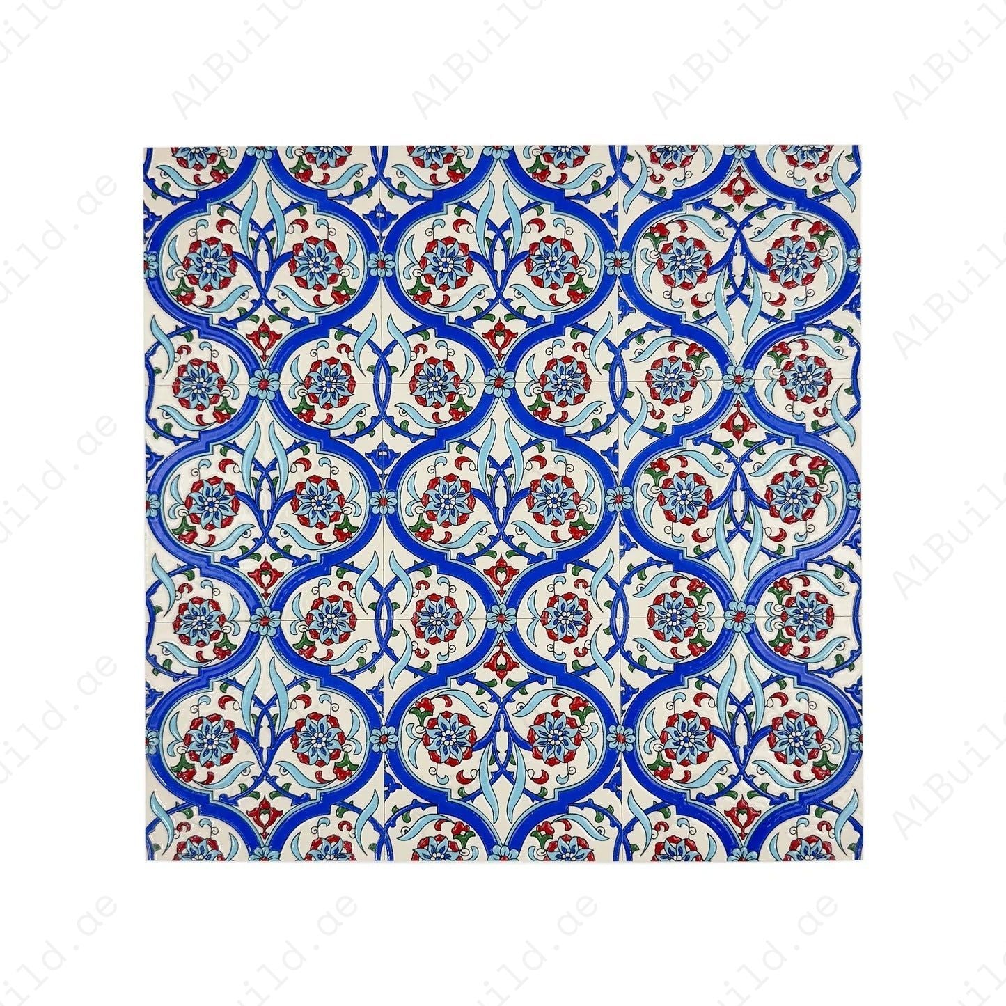 Upgrade interiors with Royal Souk Pattern 801 glossy ceramic tiles. Ideal for walls & floors, offering Moroccan charm, durability & elegant glossy appeal.