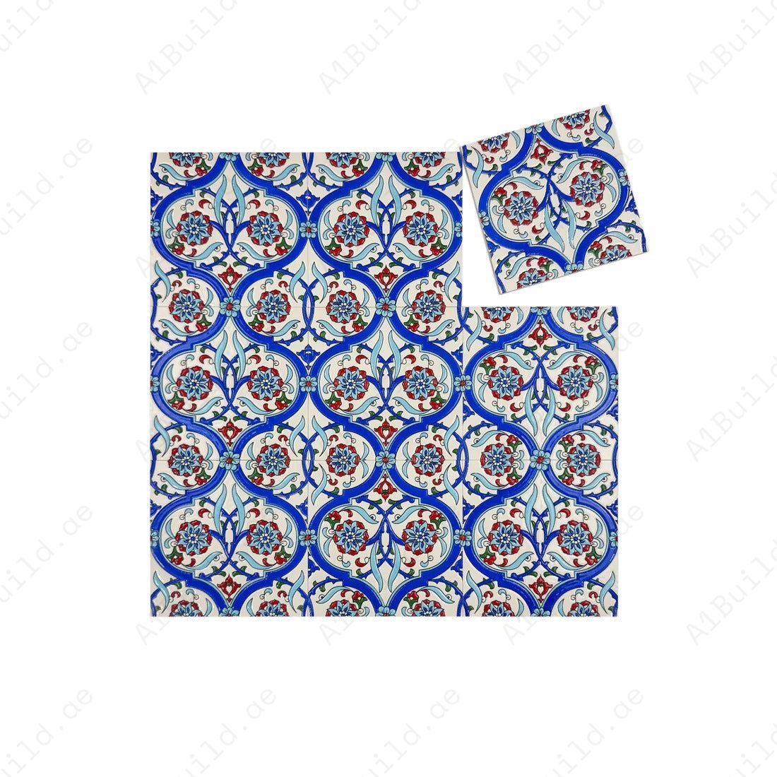 Upgrade interiors with Royal Souk Pattern 801 glossy ceramic tiles. Ideal for walls & floors, offering Moroccan charm, durability & elegant glossy appeal.