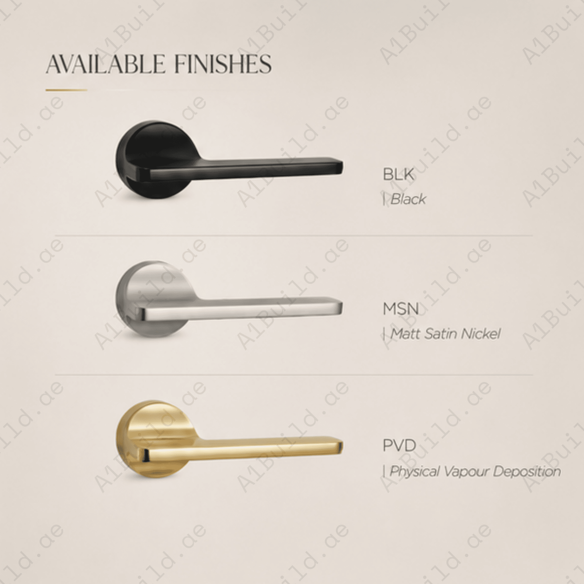 Upgrade interiors with the ZR190908 luxury zinc alloy door handle featuring Black and Matt Satin Nickel PVD finishes for modern homes and offices.