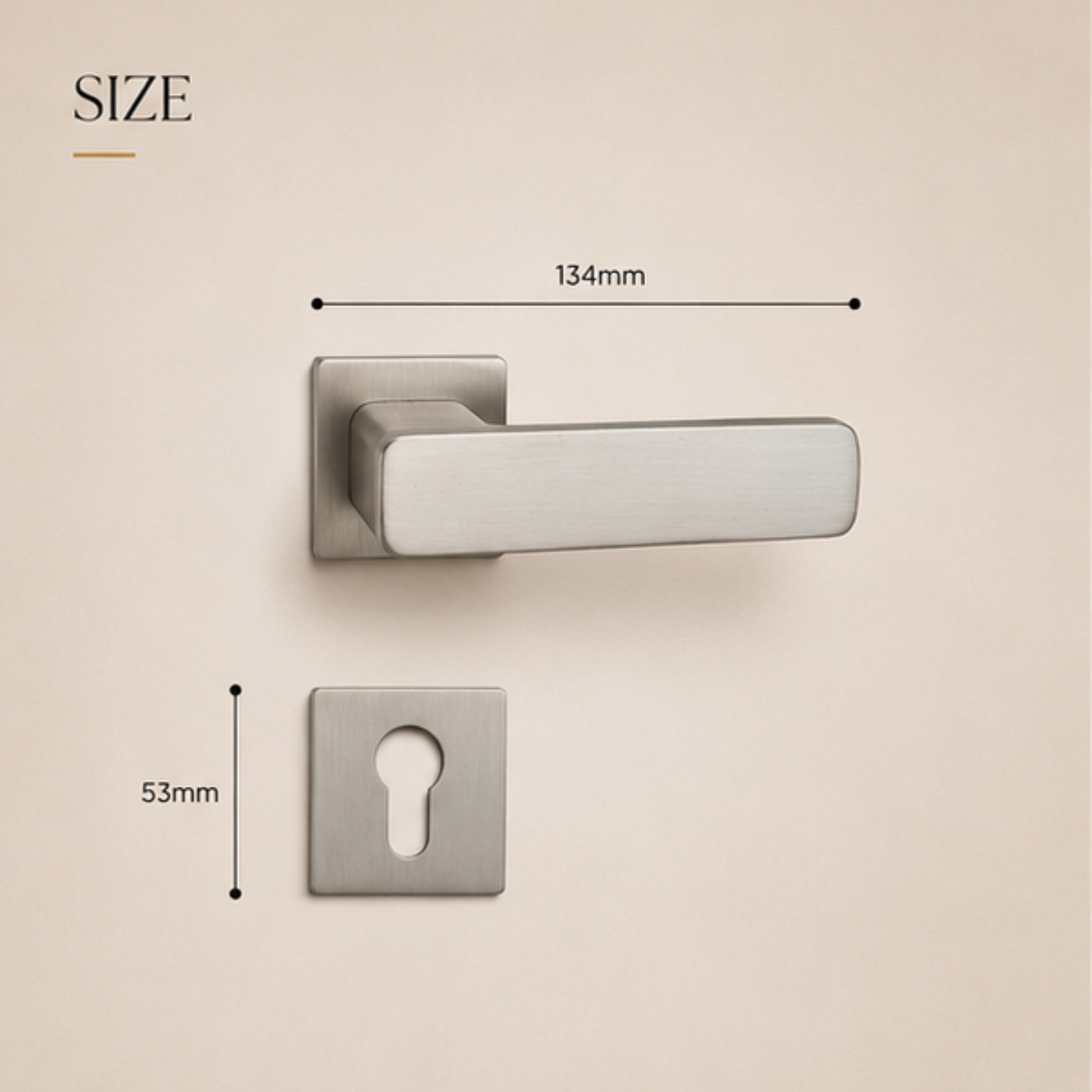 Upgrade interiors with the ZR200752 Cylenk Merk luxury zinc alloy door handle in Black, Matt Satin Nickel and Satin Brass finishes.