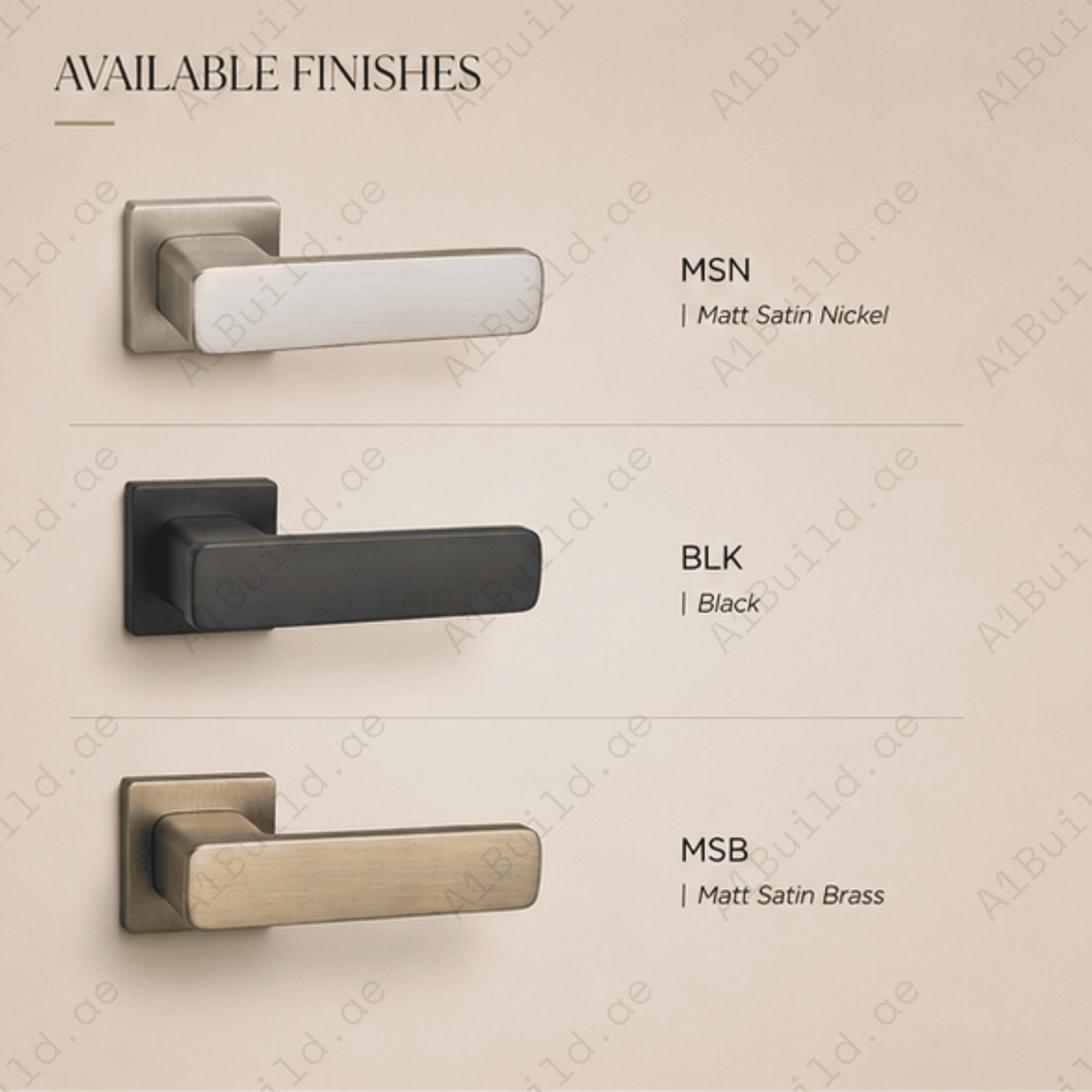 Upgrade interiors with the ZR200752 Cylenk Merk luxury zinc alloy door handle in Black, Matt Satin Nickel and Satin Brass finishes.