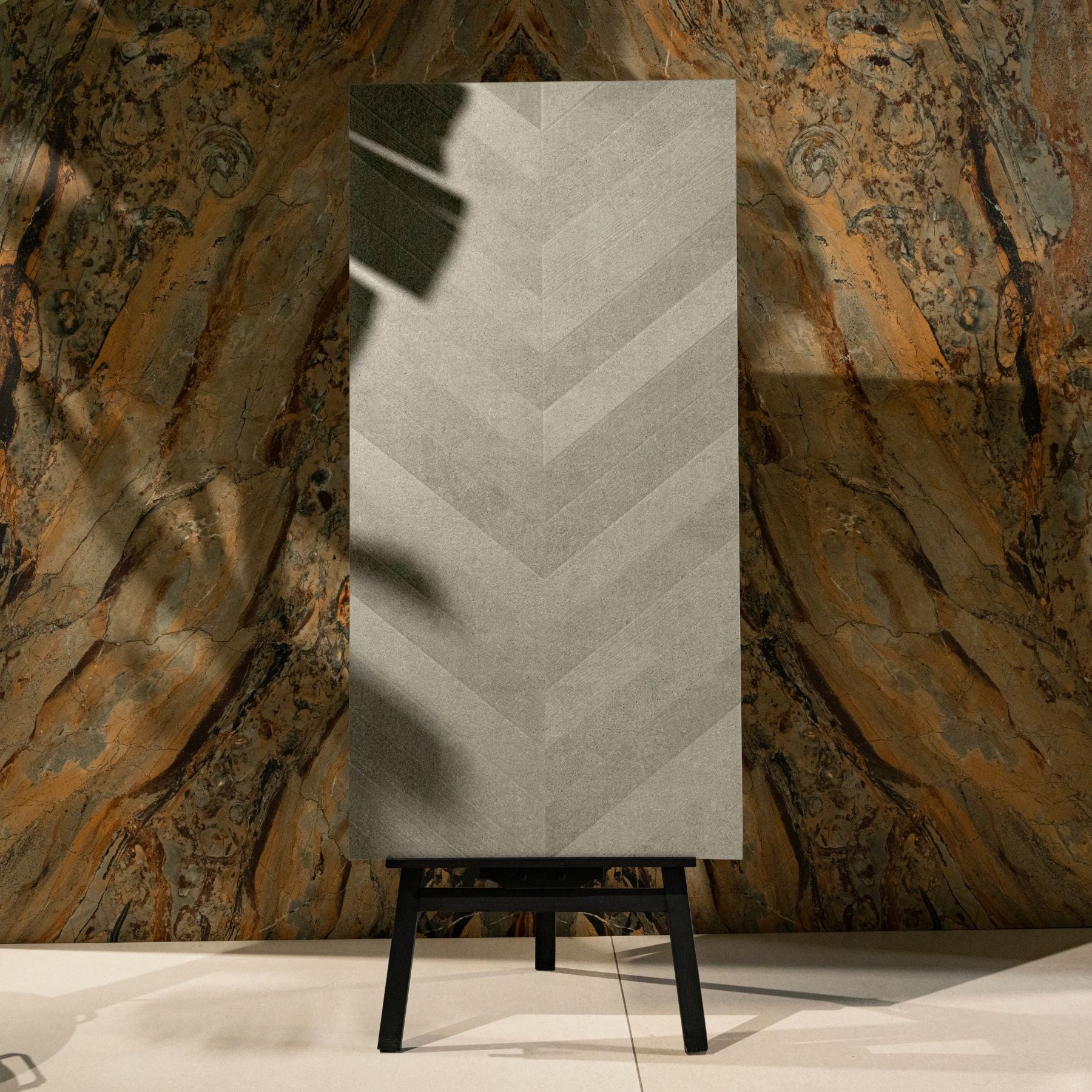 Urban Ash porcelain tile 60×120cm features a refined ash-grey concrete look with durable porcelain strength, ideal for modern floors and walls.