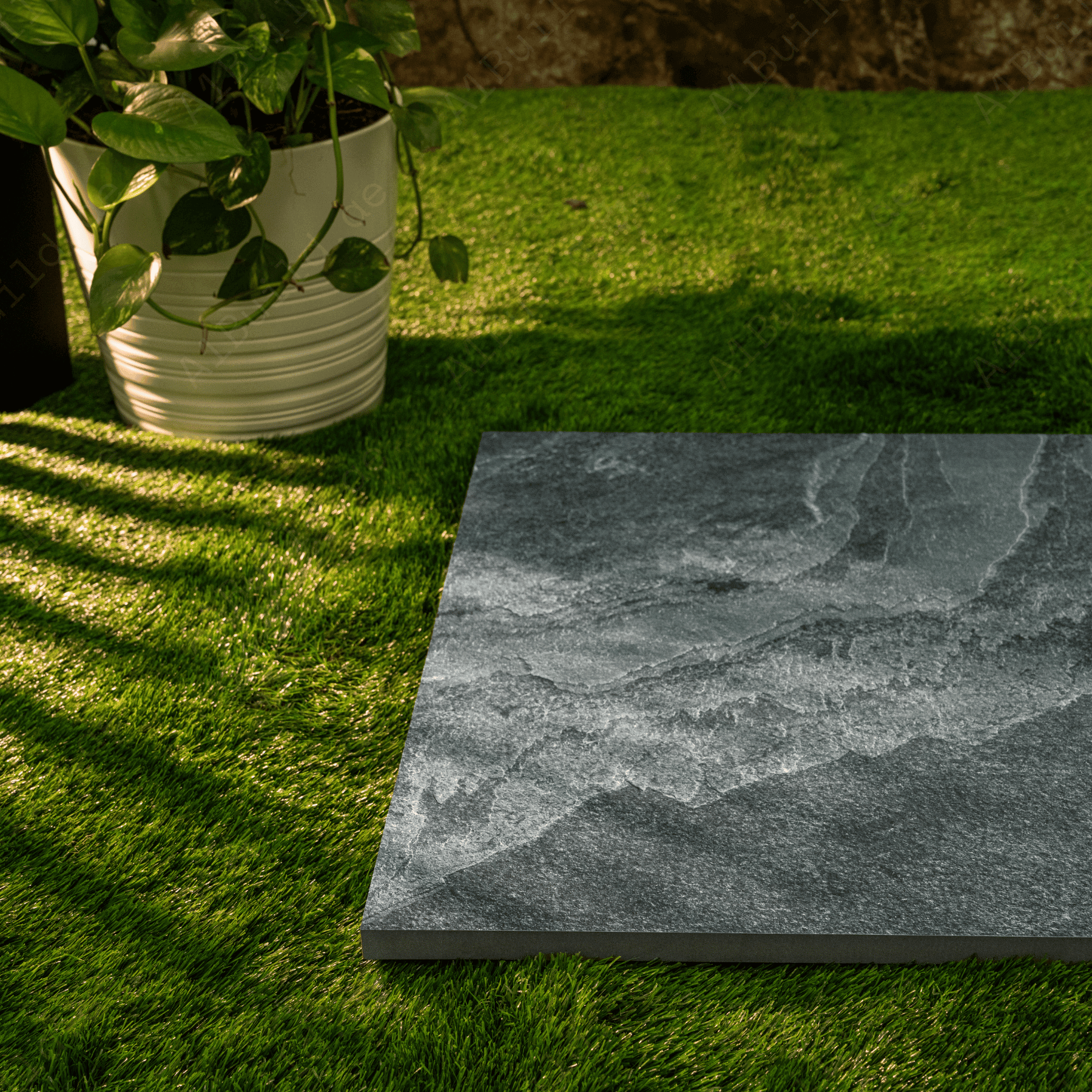 Urban Slate Concrete Grey Porcelain Tile 60x120cm 20mm Thickness