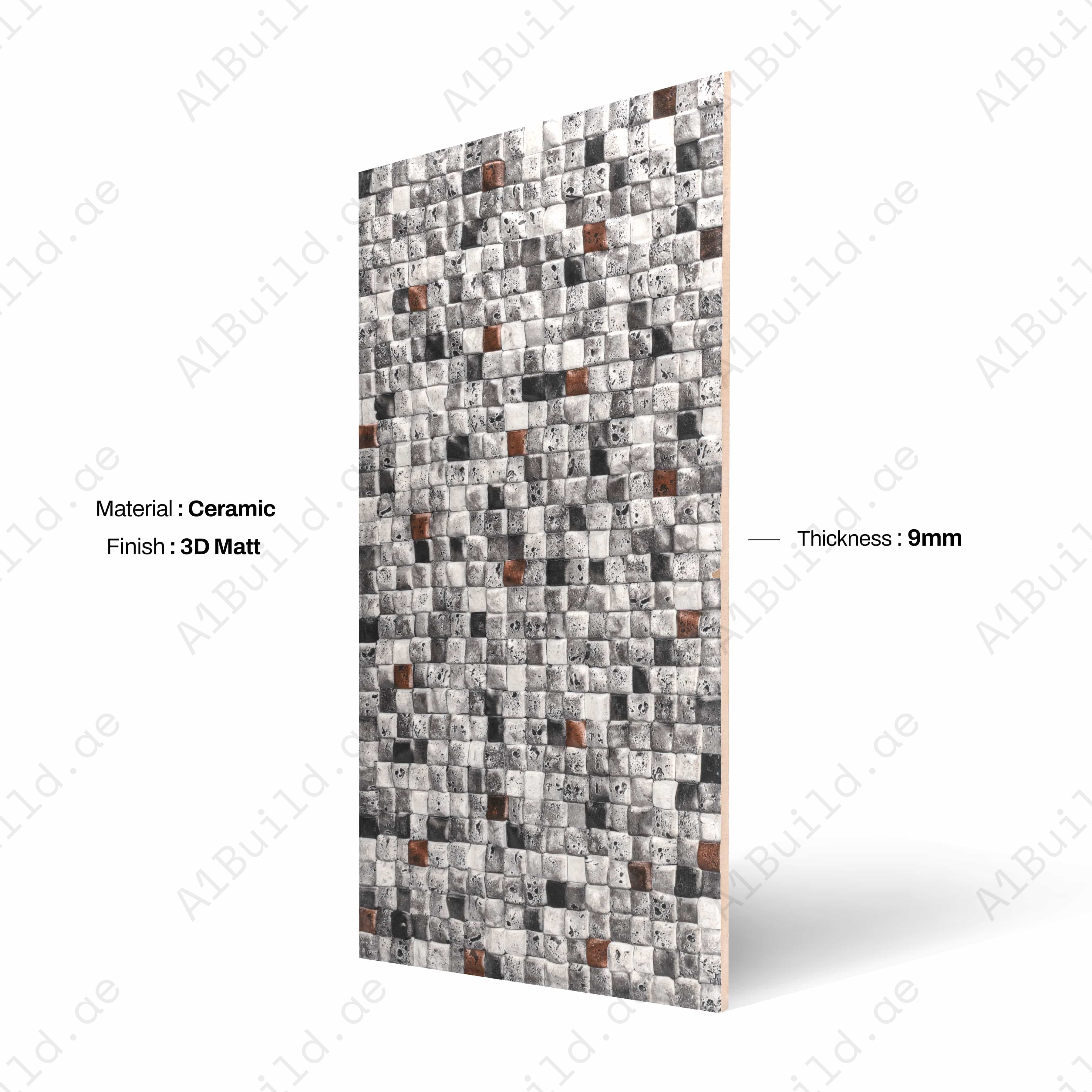 VINTAGE PEBBLE 30X60CM 09MM CERAMIC INDOOR OUTDOOR WALLS TILE-1