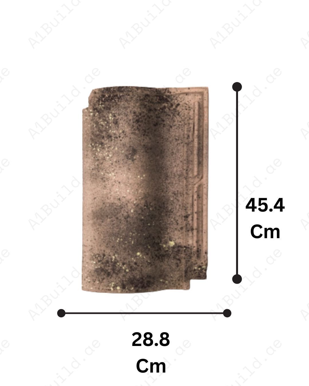 Valterra roof tile — aged rustic dark finish, long-lasting ceramic structure, excellent protection & aesthetic value for unique projects.