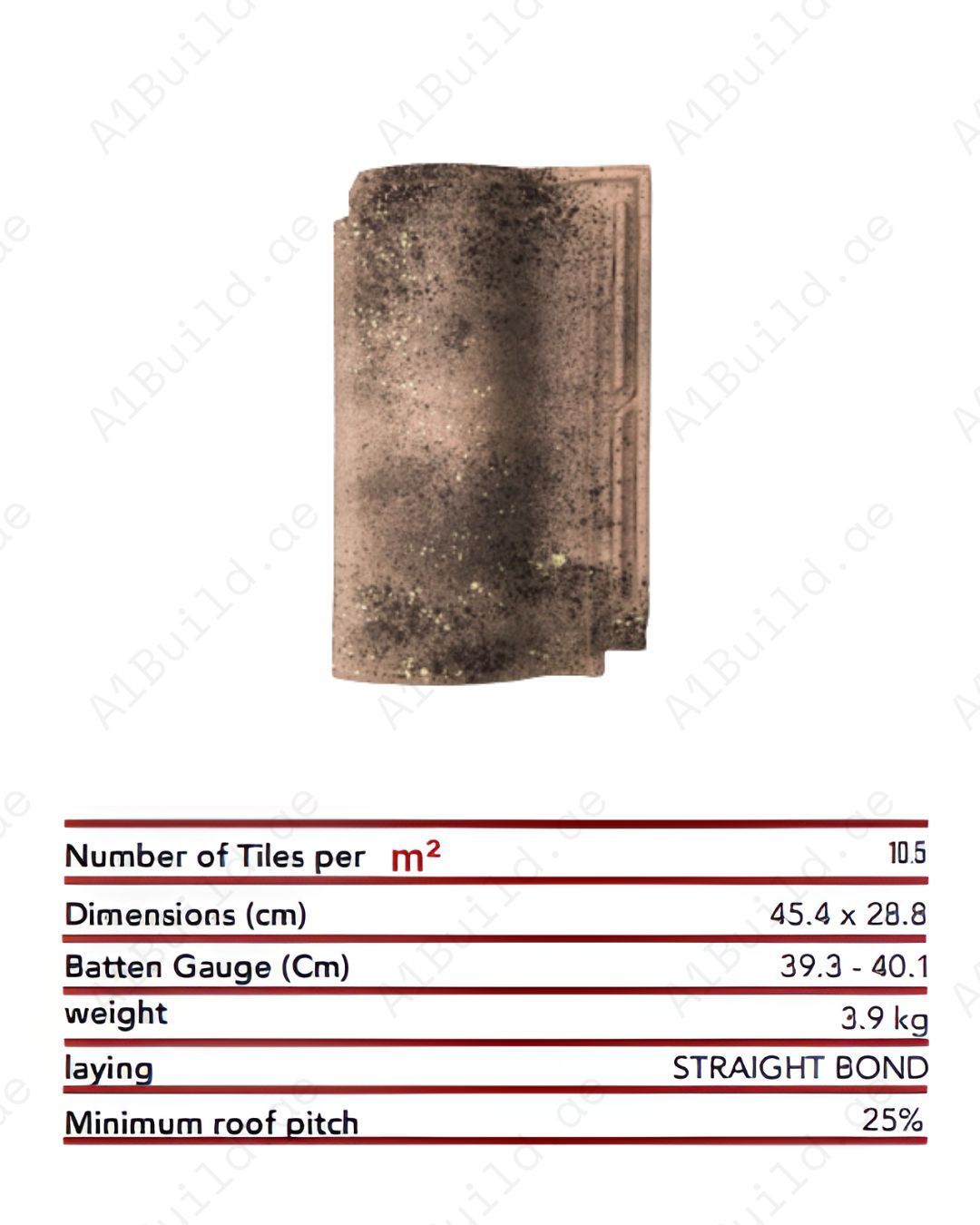 Valterra roof tile — aged rustic dark finish, long-lasting ceramic structure, excellent protection & aesthetic value for unique projects.