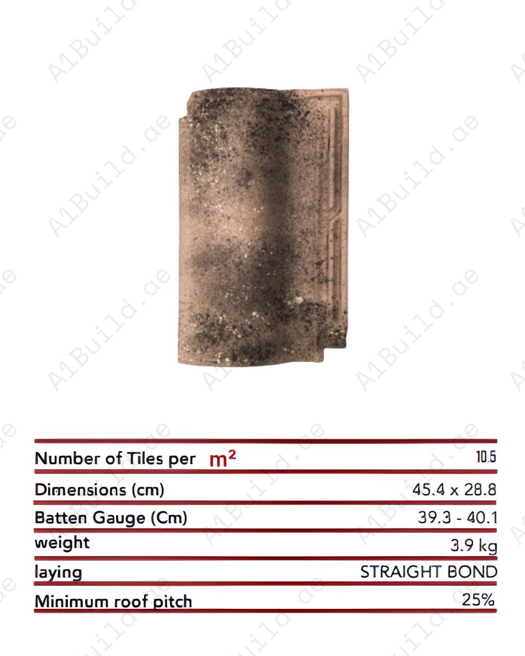 Valterra roof tile — aged rustic dark finish, long-lasting ceramic structure, excellent protection & aesthetic value for unique projects.
