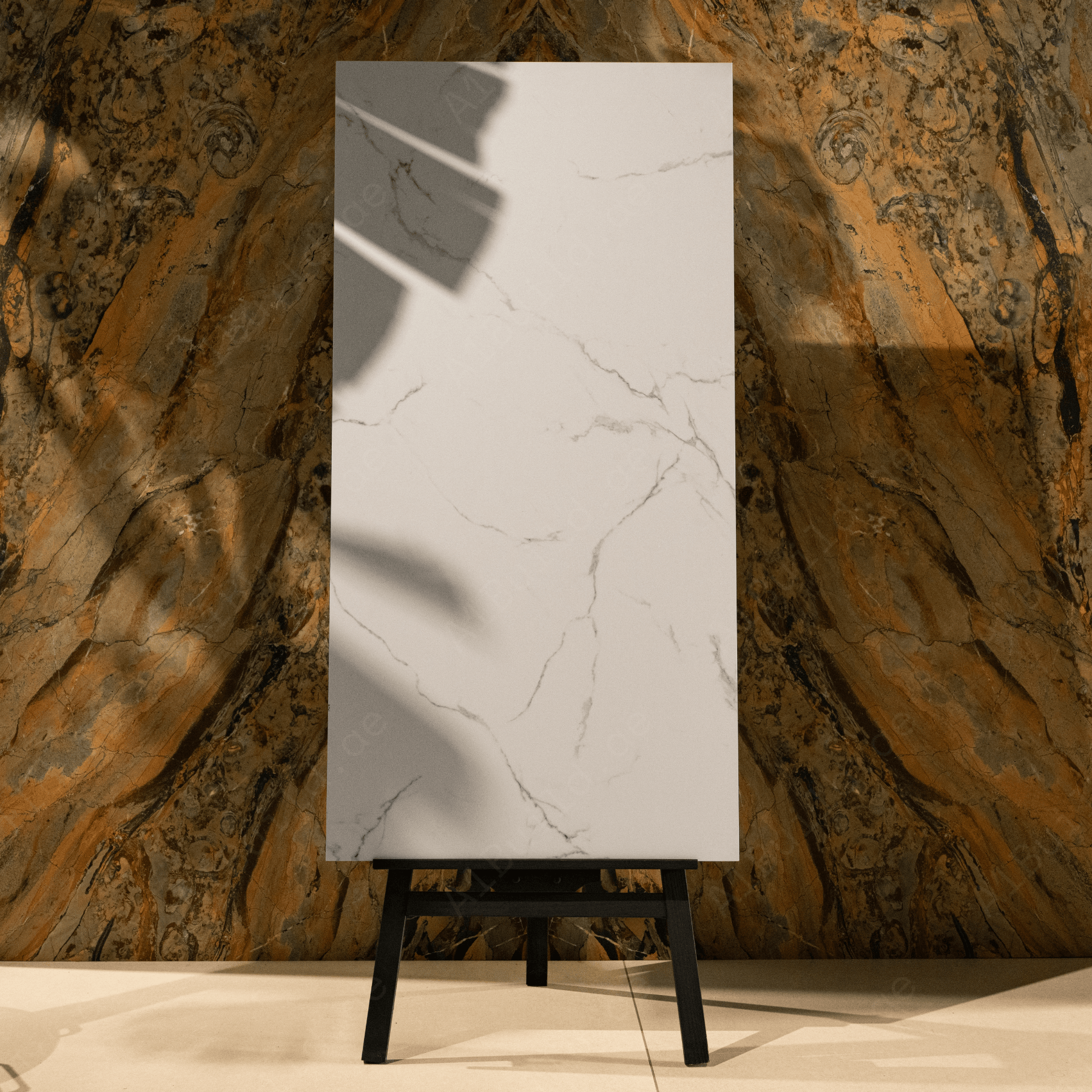 Velora Bianco porcelain tile 60x120cm with 9mm thickness features a luxury marble look, durable porcelain body, ideal for floors and walls.