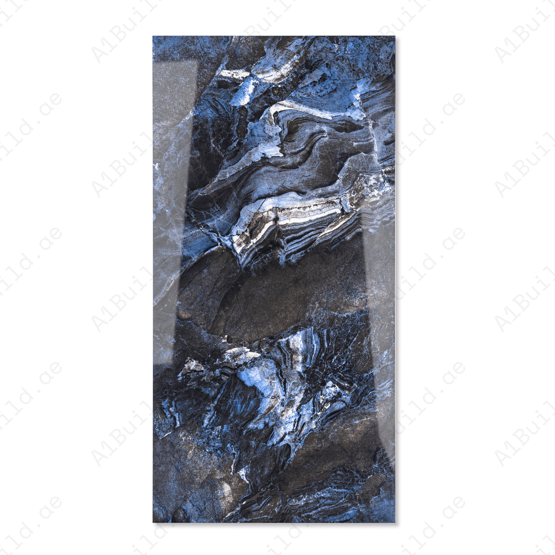 Venus Azul porcelain tile 60x120cm 9mm thickness, blue marble look design, durable porcelain, ideal for modern floors and walls.
