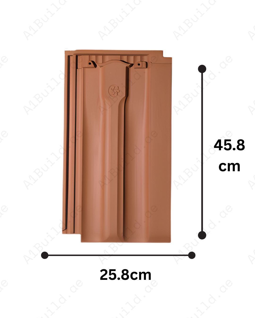 Virtus Natural Red Clay Roof Tile offers premium durability, straight bond laying, and weather resistance. Size 45.8×25.8 cm. Ideal for modern roofing.