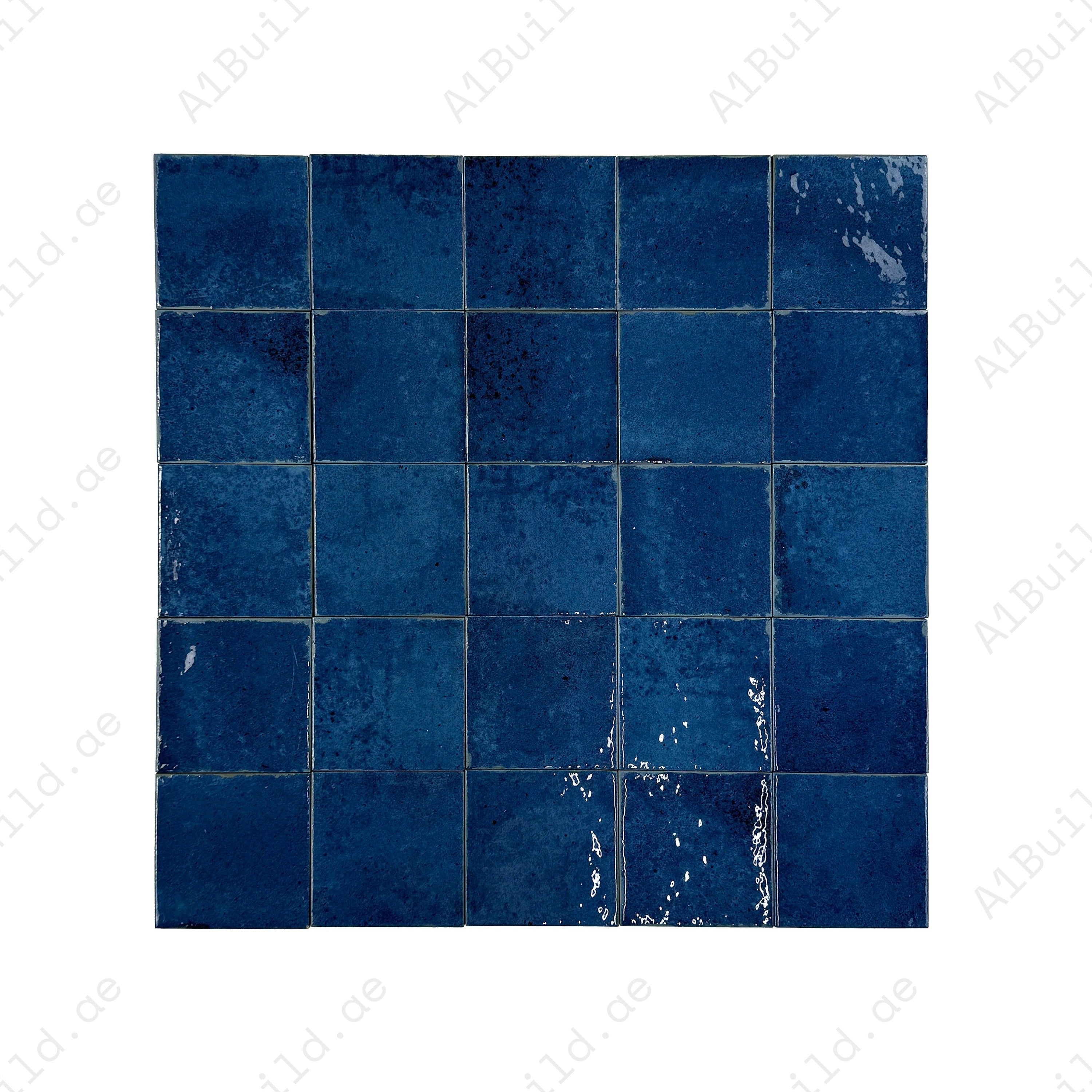 Vivid Blue glossy porcelain subway artisanal tile from Radiant Harmony. Durable, waterproof & elegant design, ideal for kitchen, bathroom & feature walls.