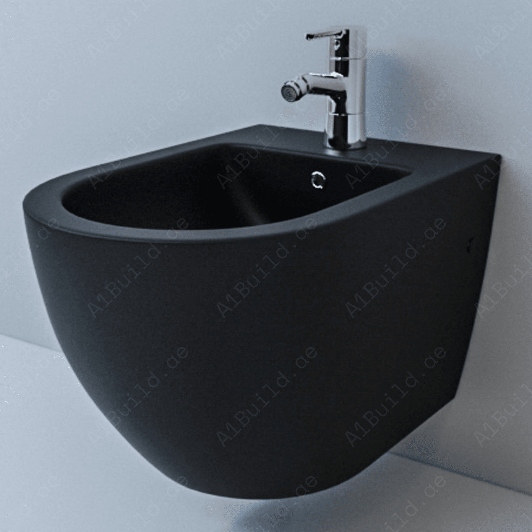 WALL HUNG BIDET, SIZE: 510*345*305 MM, MATT BLACK.