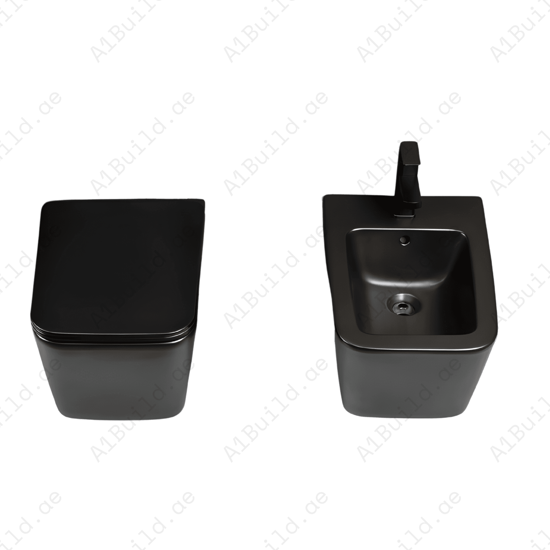 WALL HUNG BIDET, SIZE: 510*345*305 MM, MATT BLACK.