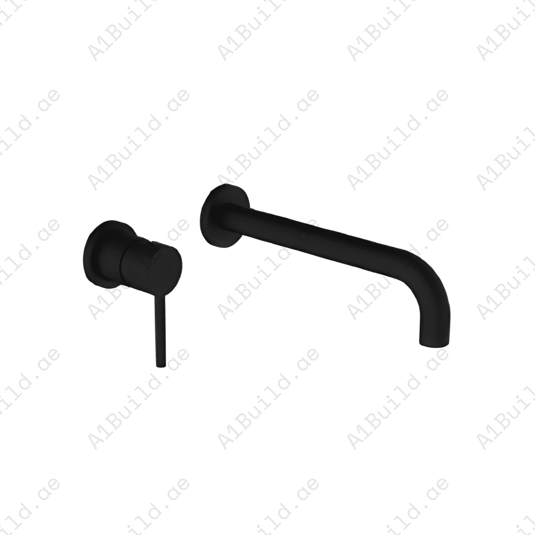 Wall-Mounted Matte Black Two-Hole Basin Mixer – Modern Bathroom Accent