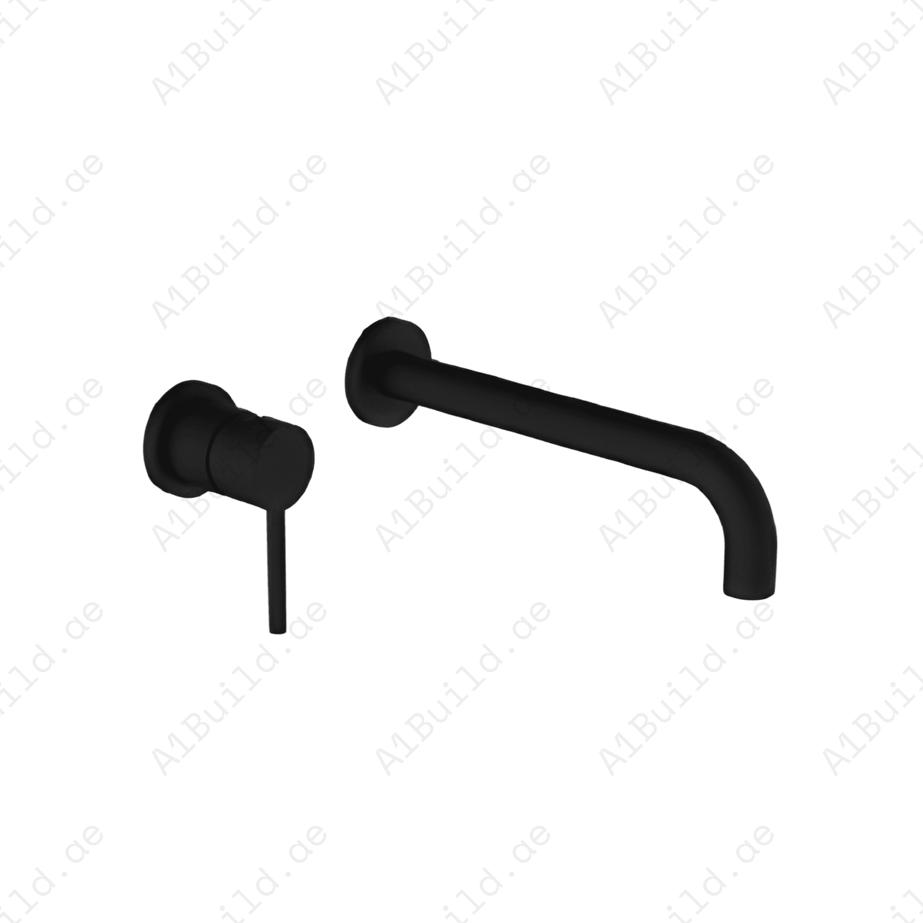 Wall-Mounted Matte Black Two-Hole Basin Mixer – Modern Bathroom Accent