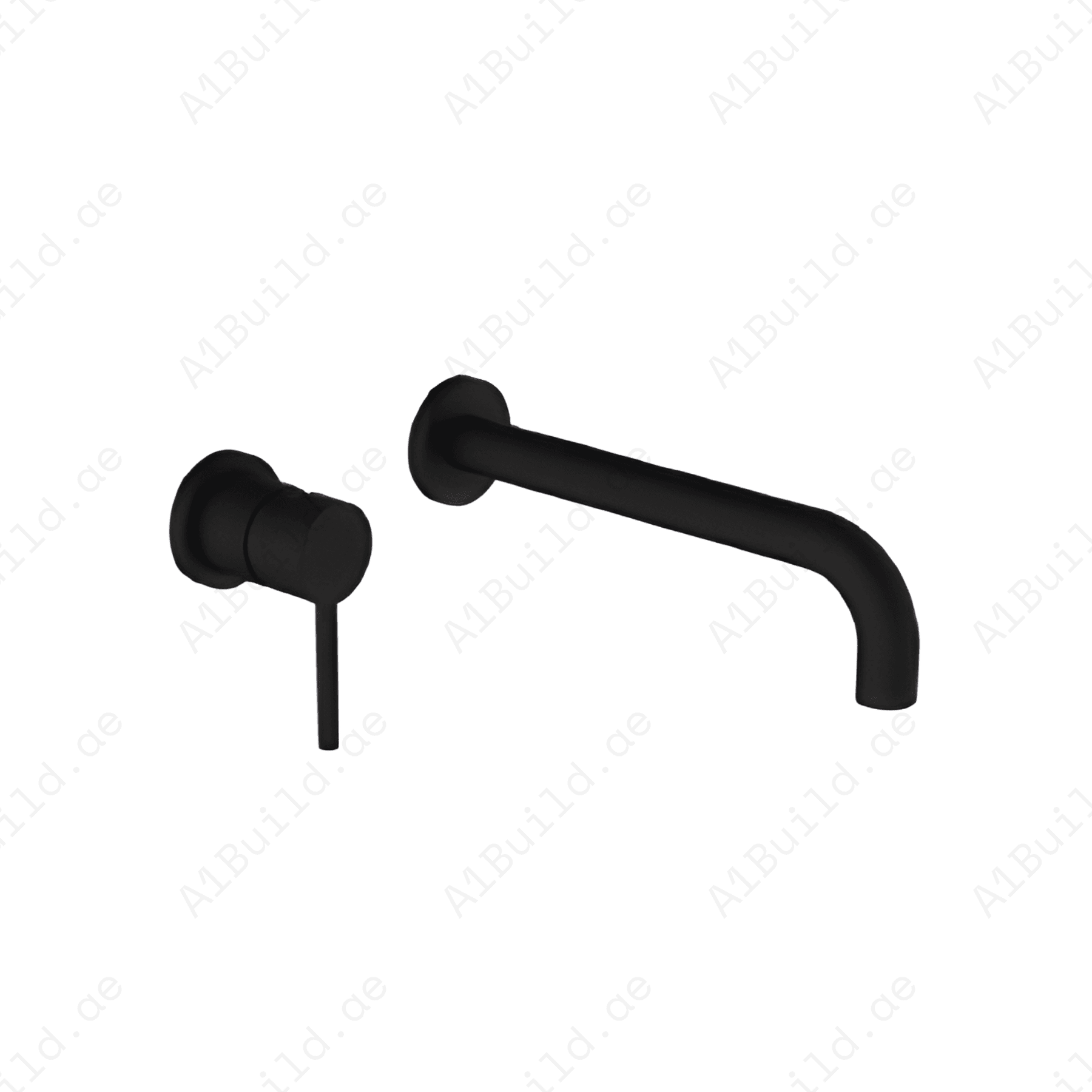 Wall-Mounted Matte Black Two-Hole Basin Mixer – Modern Bathroom Accent