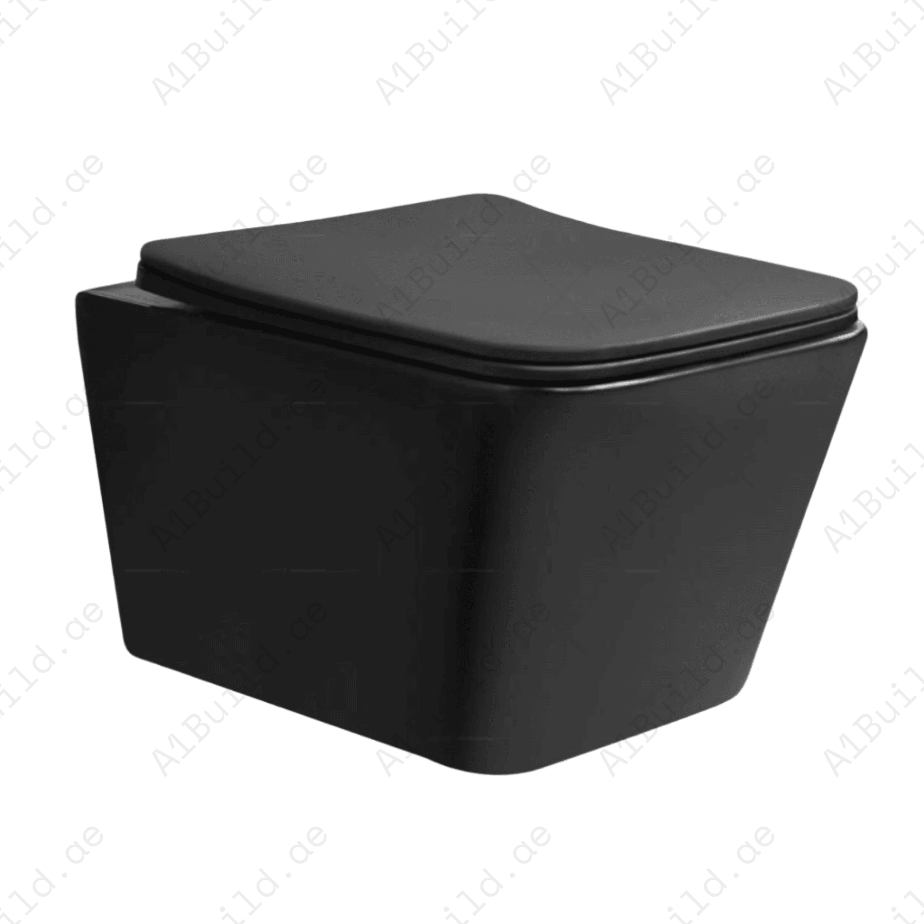WallHungWaterClosetPremiumQualityBlackModernBathroomFixture