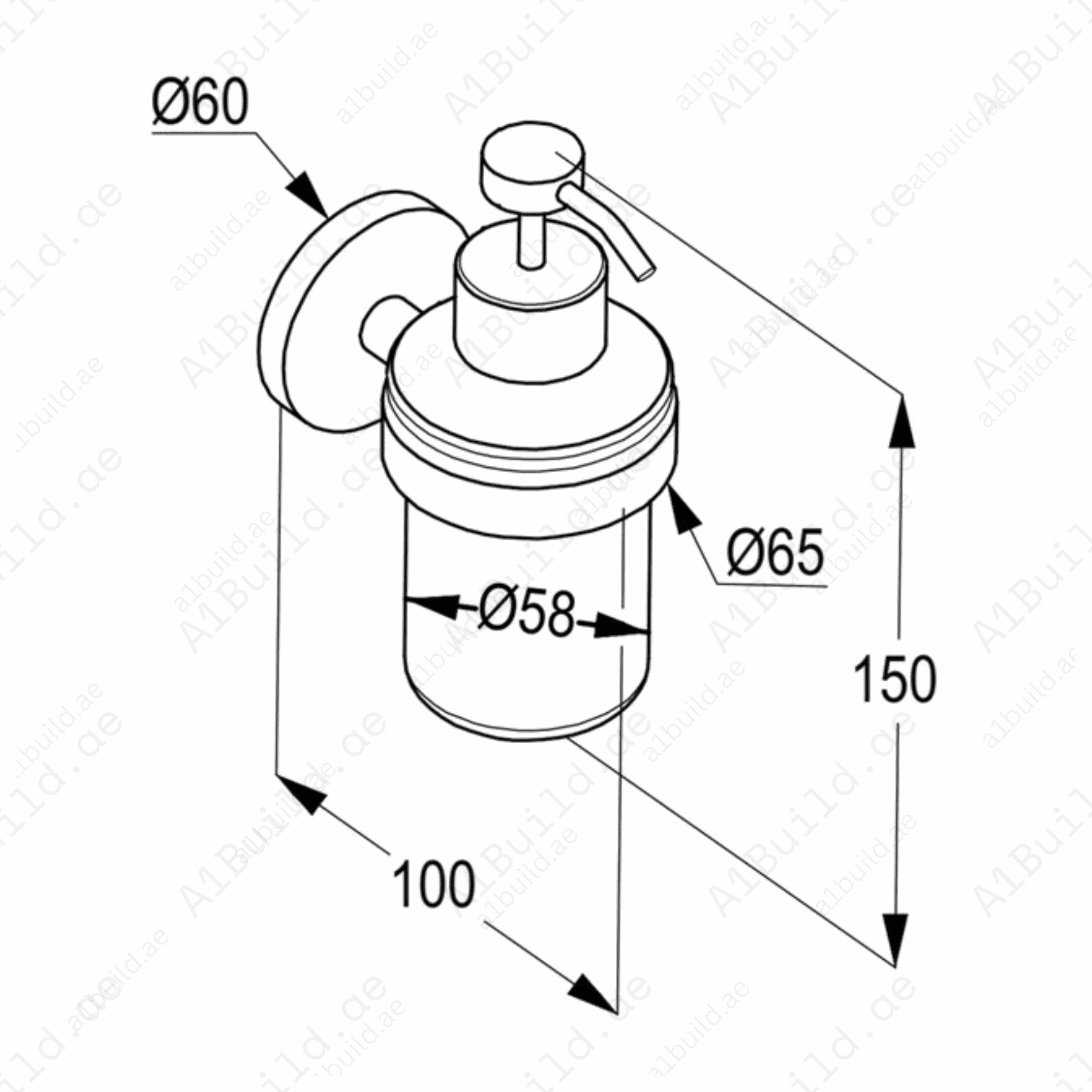 WallMountedSoapDispenserwithGlass-ChromeFinish_200mlCapacity_3