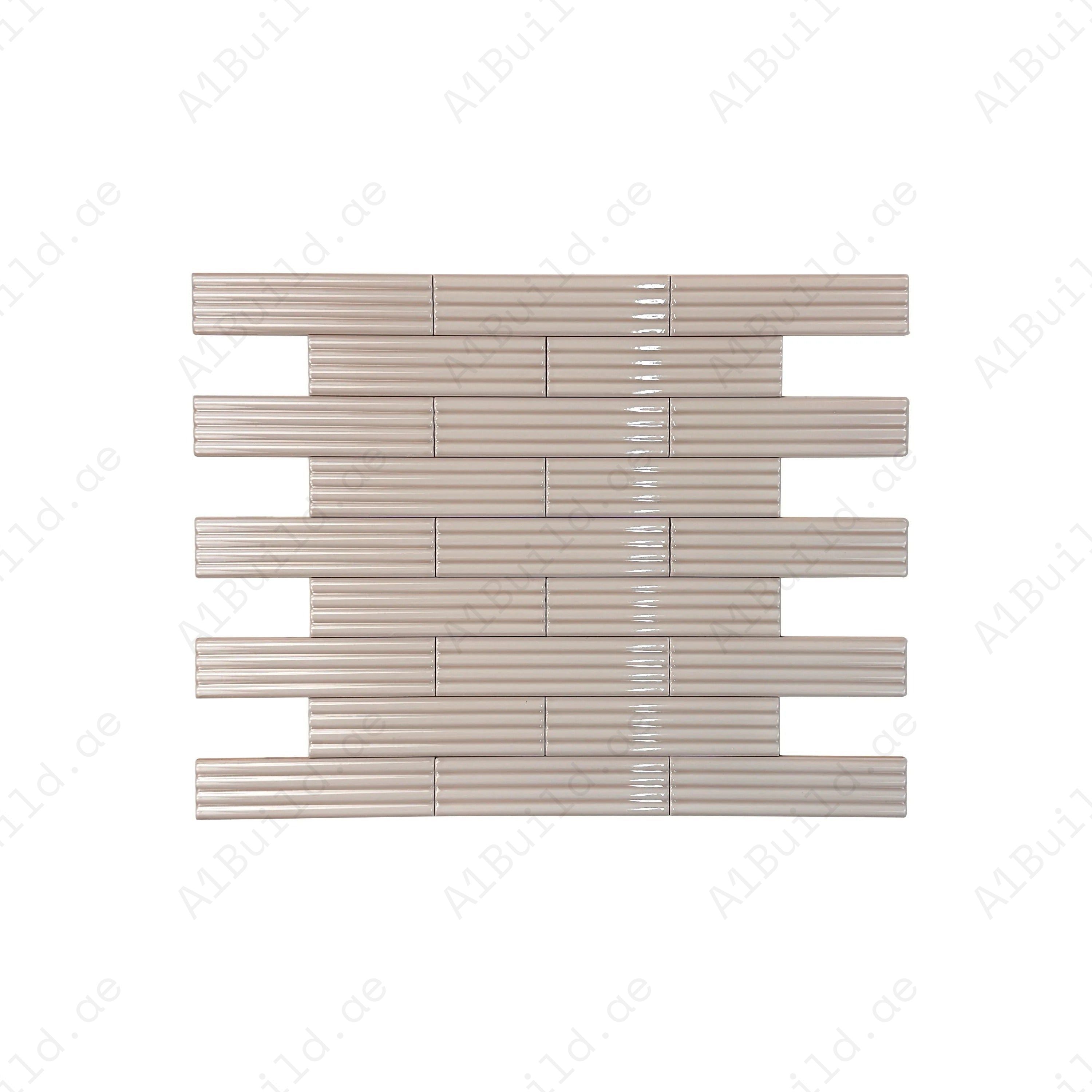 Warm Cream glossy ceramic artisanal tile from Classic Hues Series. Durable, waterproof & elegant, perfect for kitchen backsplash, bathroom, and living spaces.