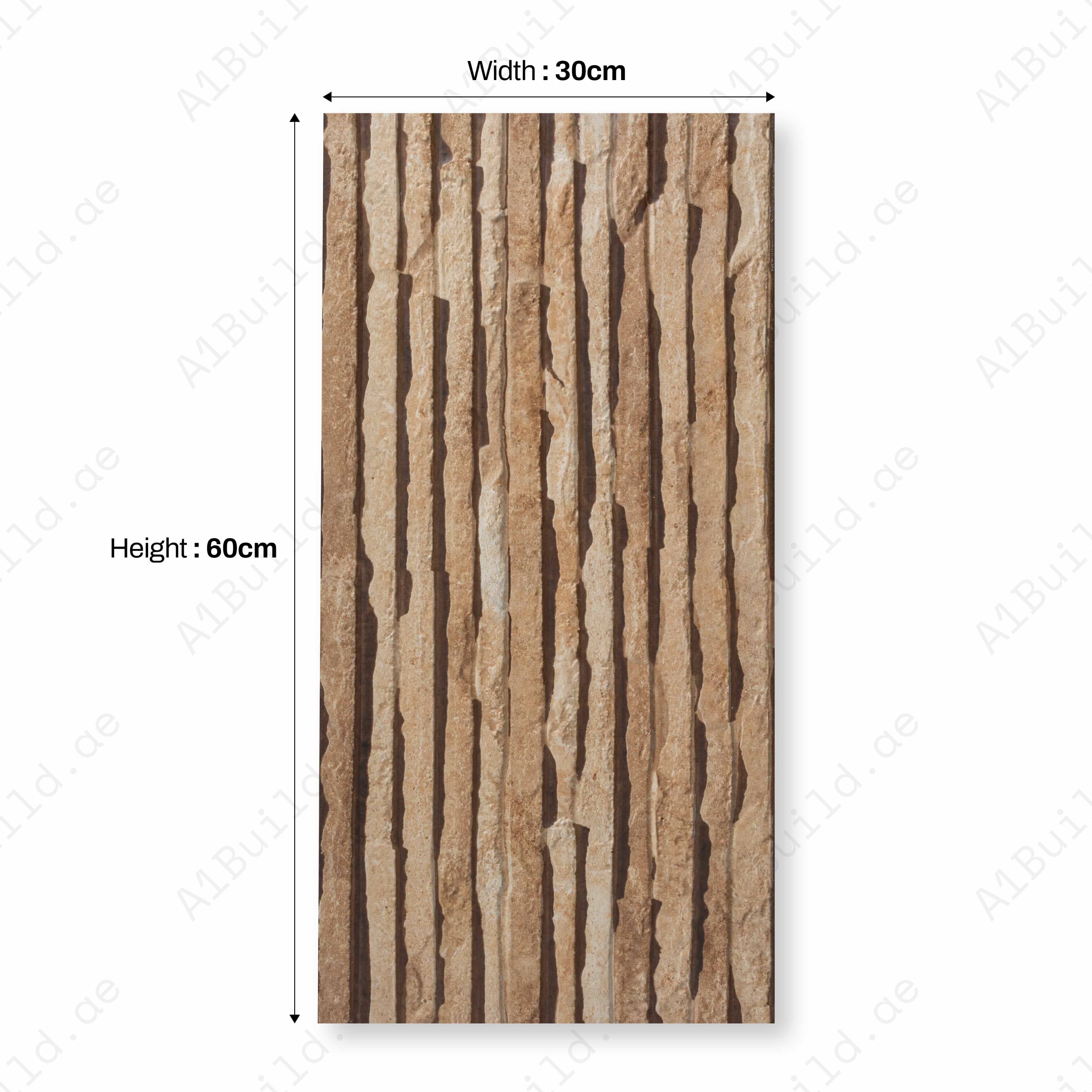 Wavestone Beige | Decorative Wall Tile for Kitchen, Bathroom & Interiors