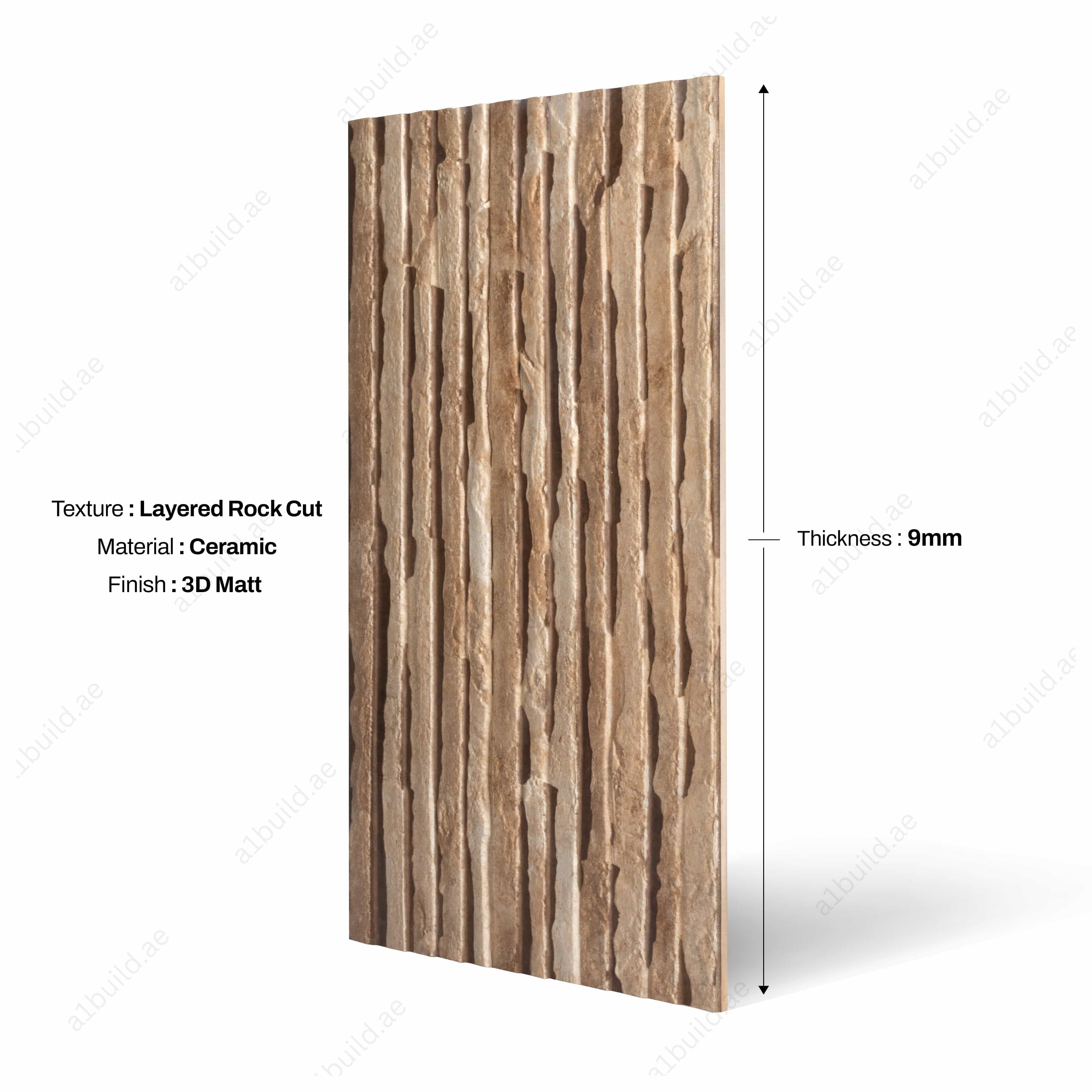 Wavestone Beige | Decorative Wall Tile for Kitchen, Bathroom & Interiors-B