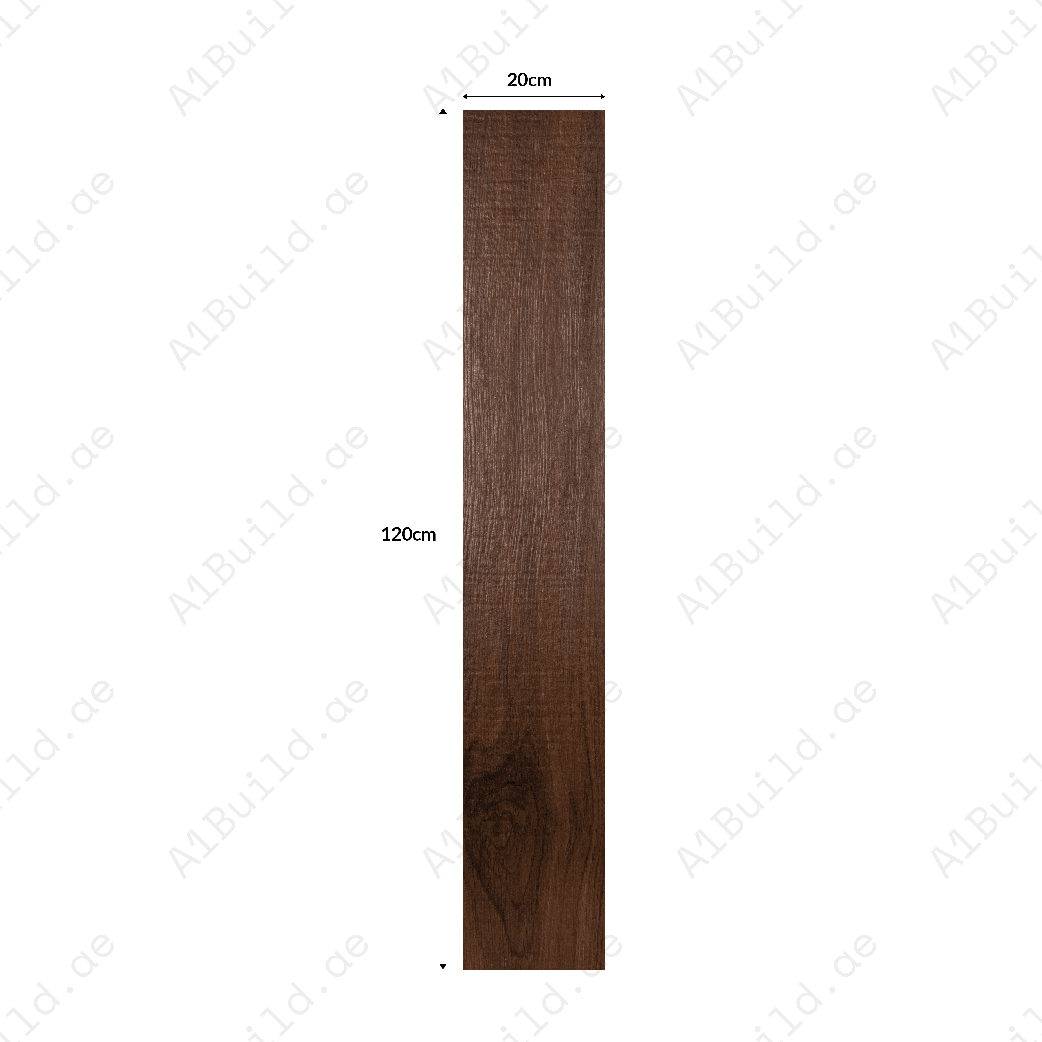 Wenge Cinnamon 20x12cm porcelain tile with 09mm thickness. Wood-inspired cinnamon shade, durable and stylish for walls and floors.